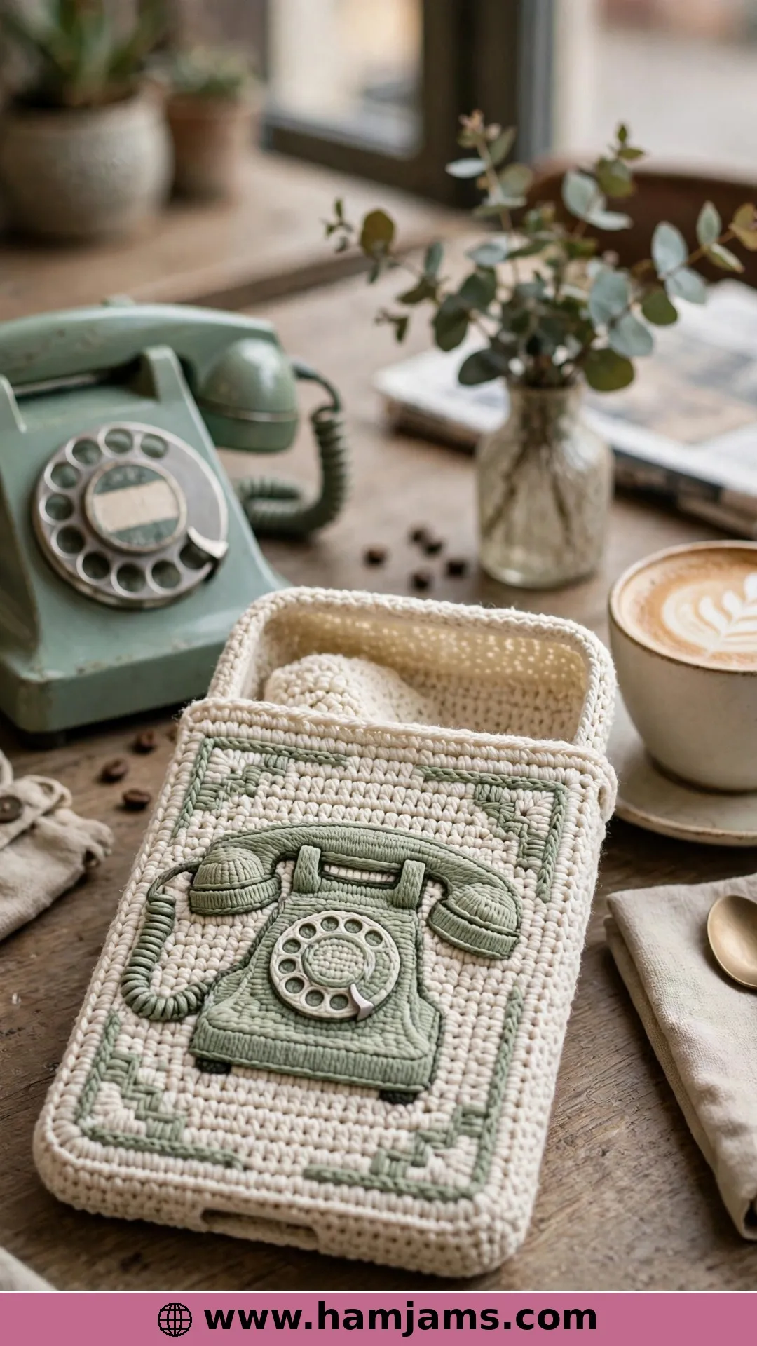 Vintage Telephone: A Tapestry Case With Old-School Charm