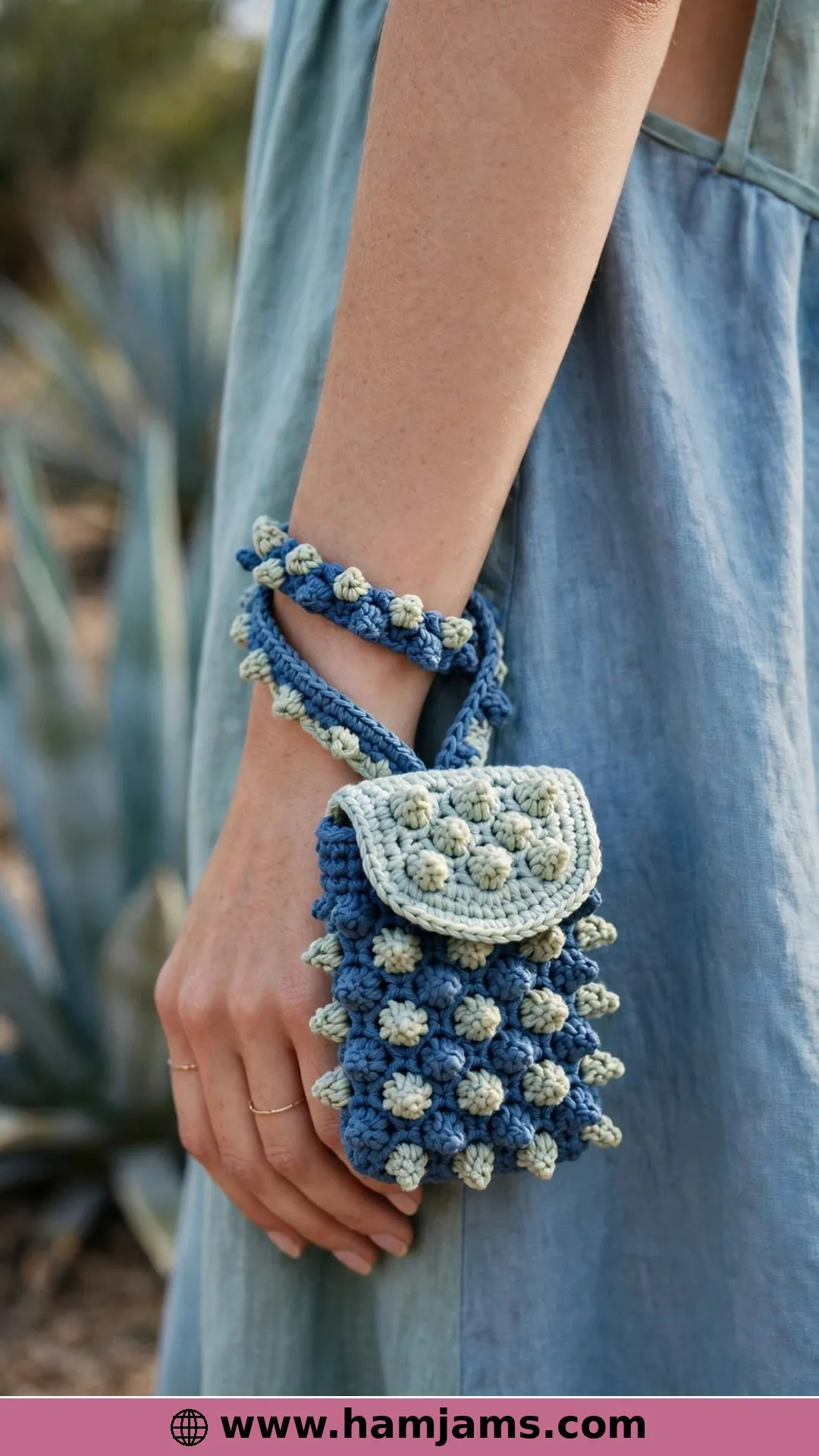 Blue Agave: A Wristlet, Necklace Pouch or Plain Cozy