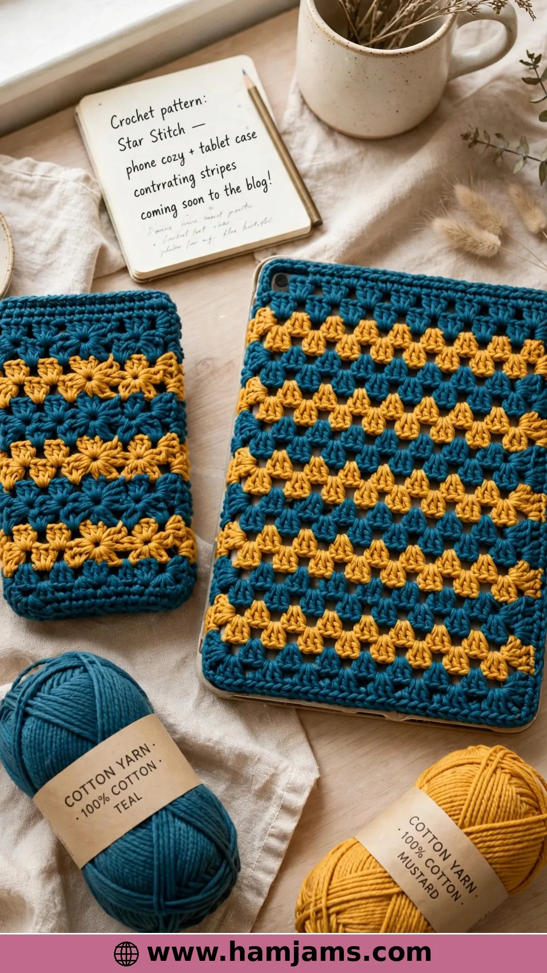 Star-Stitch Stripes in Sizes From Phone to Tablet