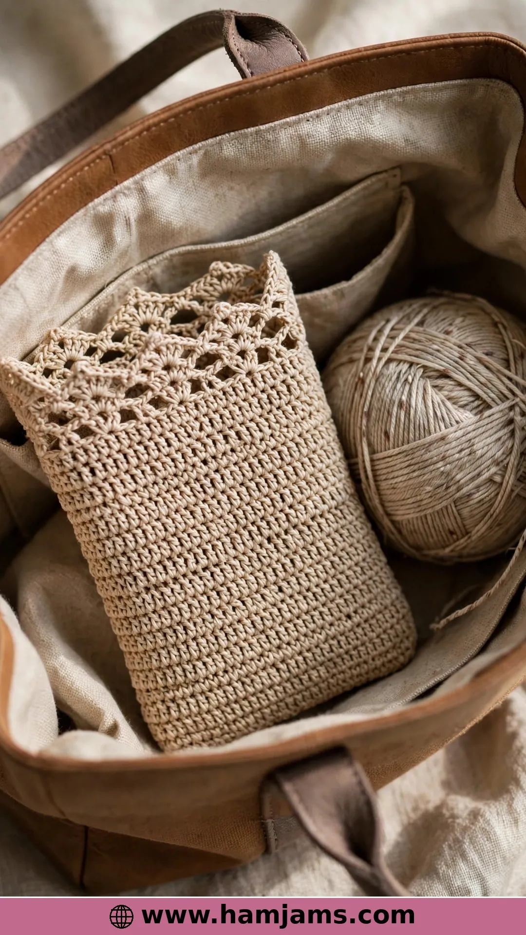 A Fine Fabel Pouch With an Openwork Edge