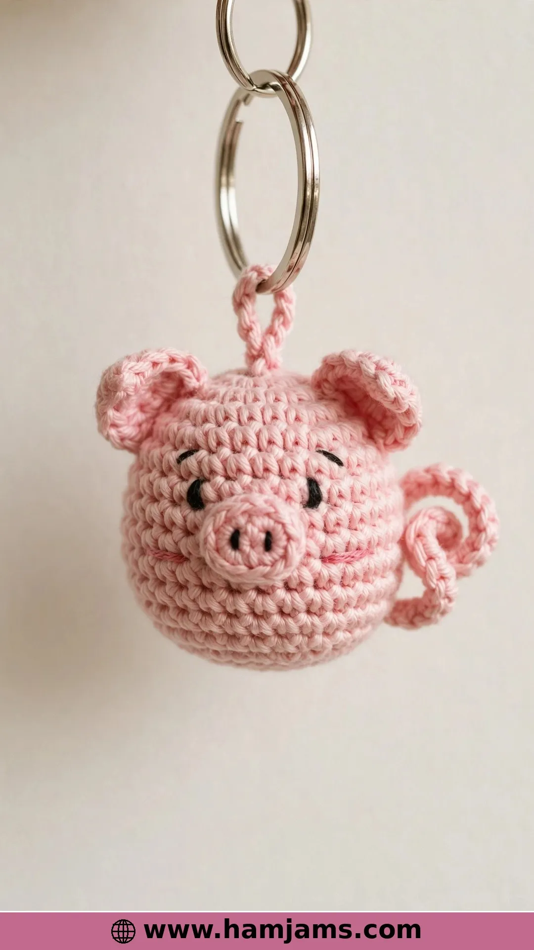 The Tiniest Pig Keychain