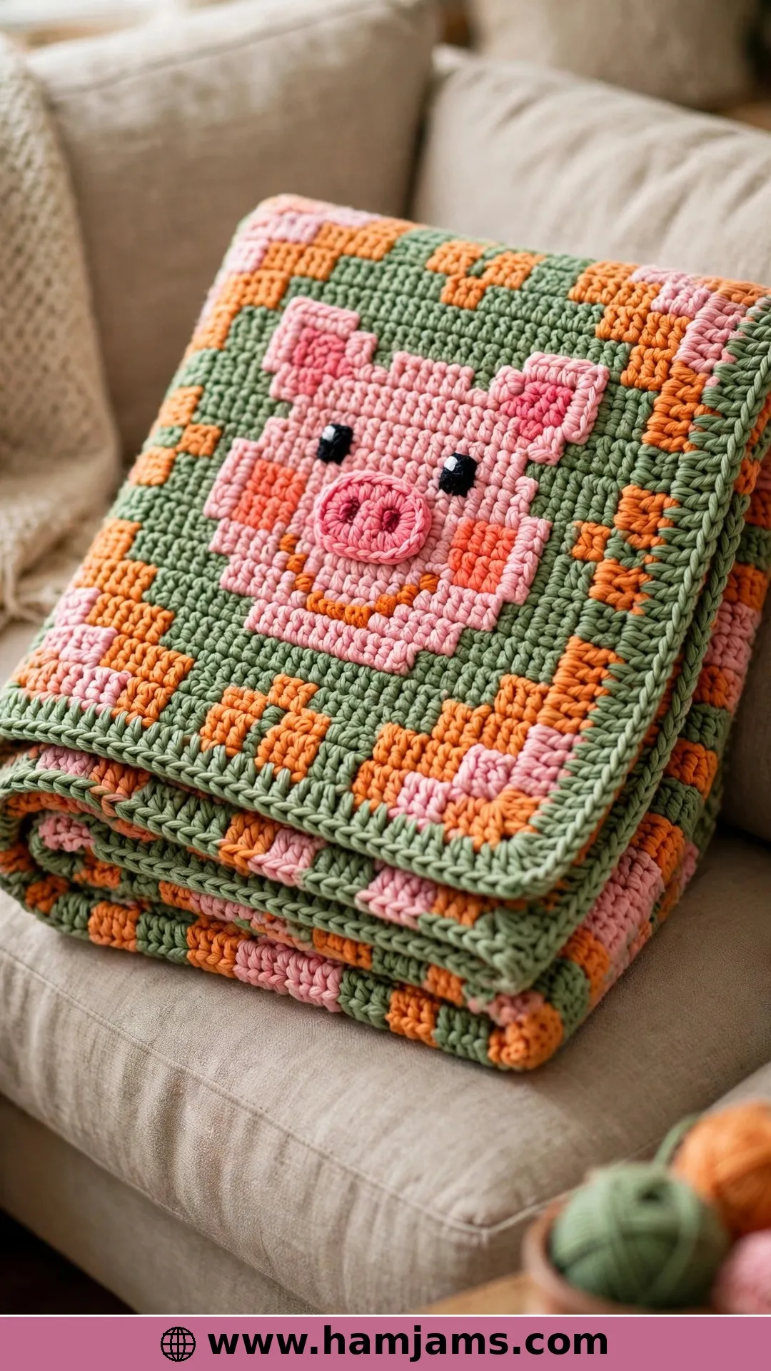A Valentine Pig C2C Graph for Blanket Makers