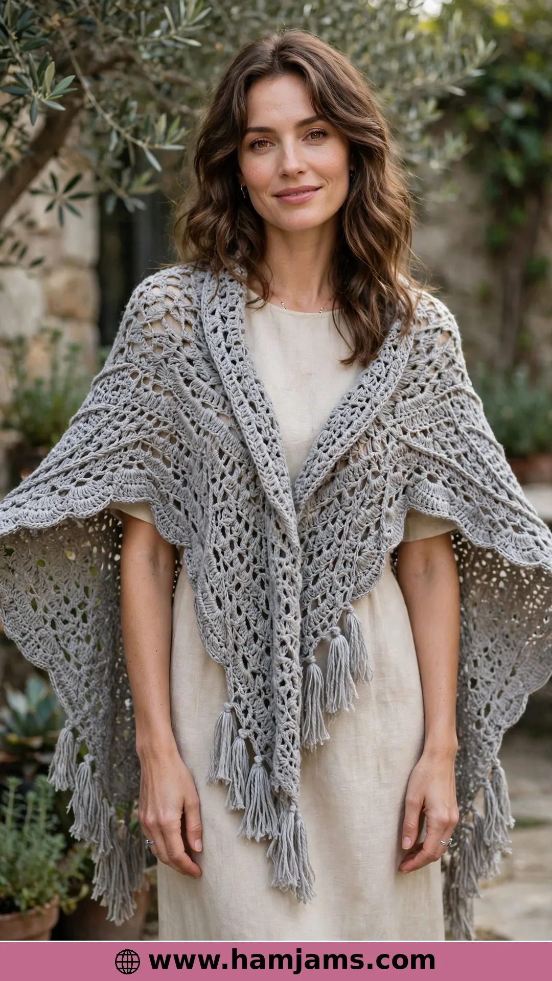 A Shawl Shaped Like Dove Wings