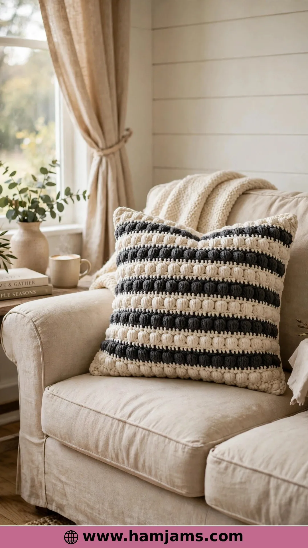 Farmhouse Stripes in Plump Puff Stitches