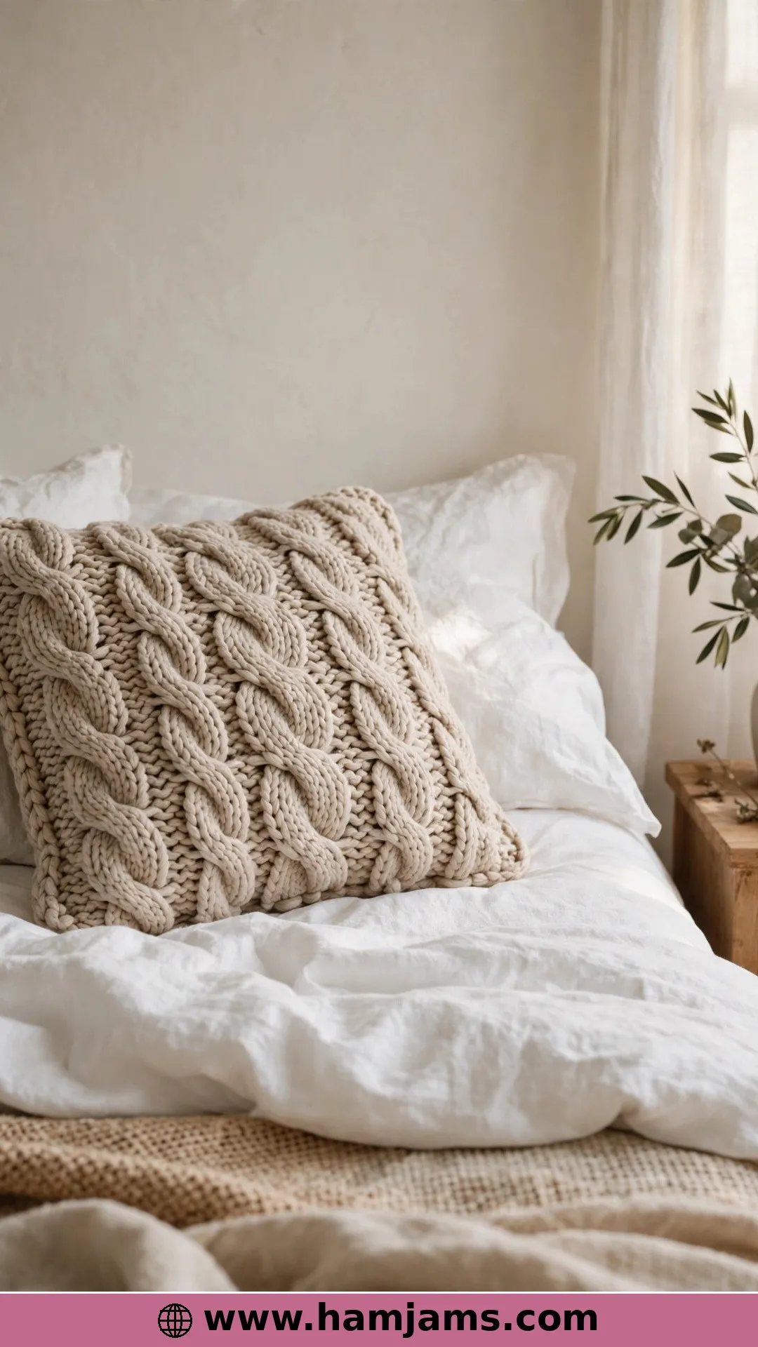 Three Chunky Cables and a Buttoned Flap