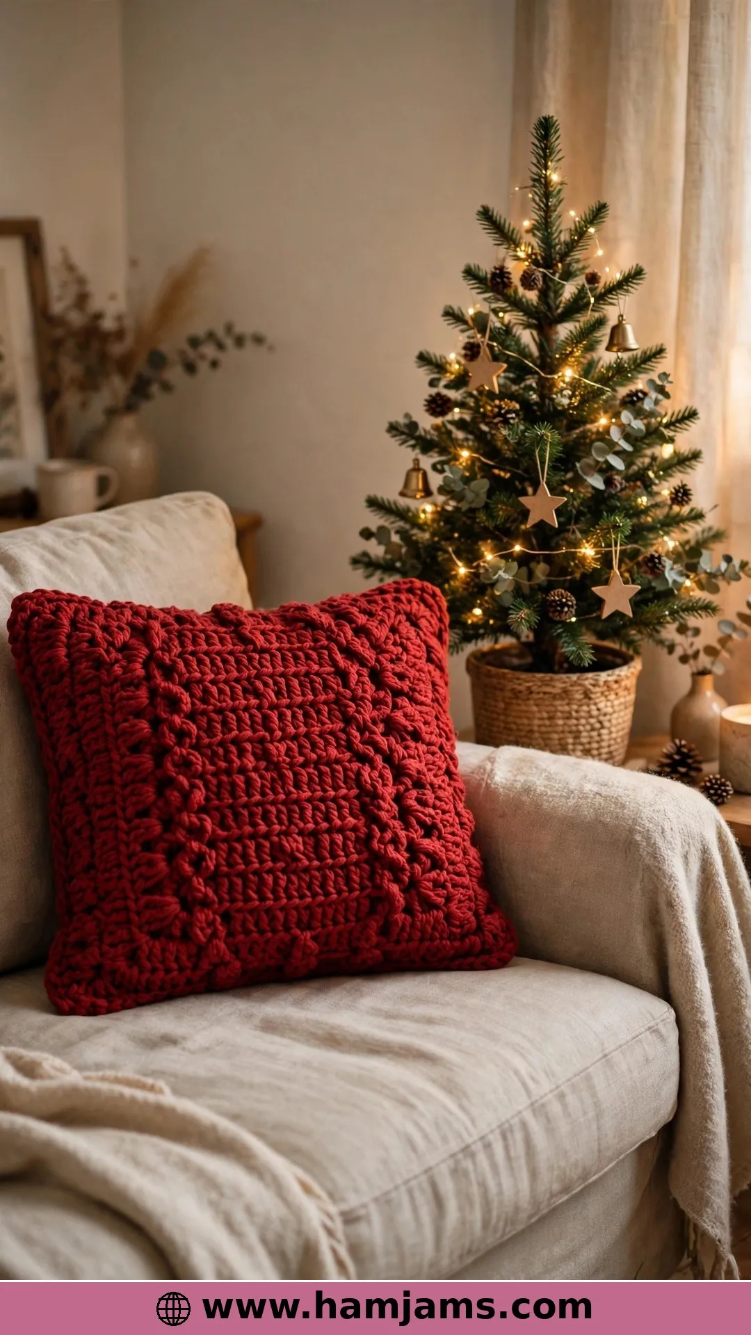 Christmas Red With a Charted Texture