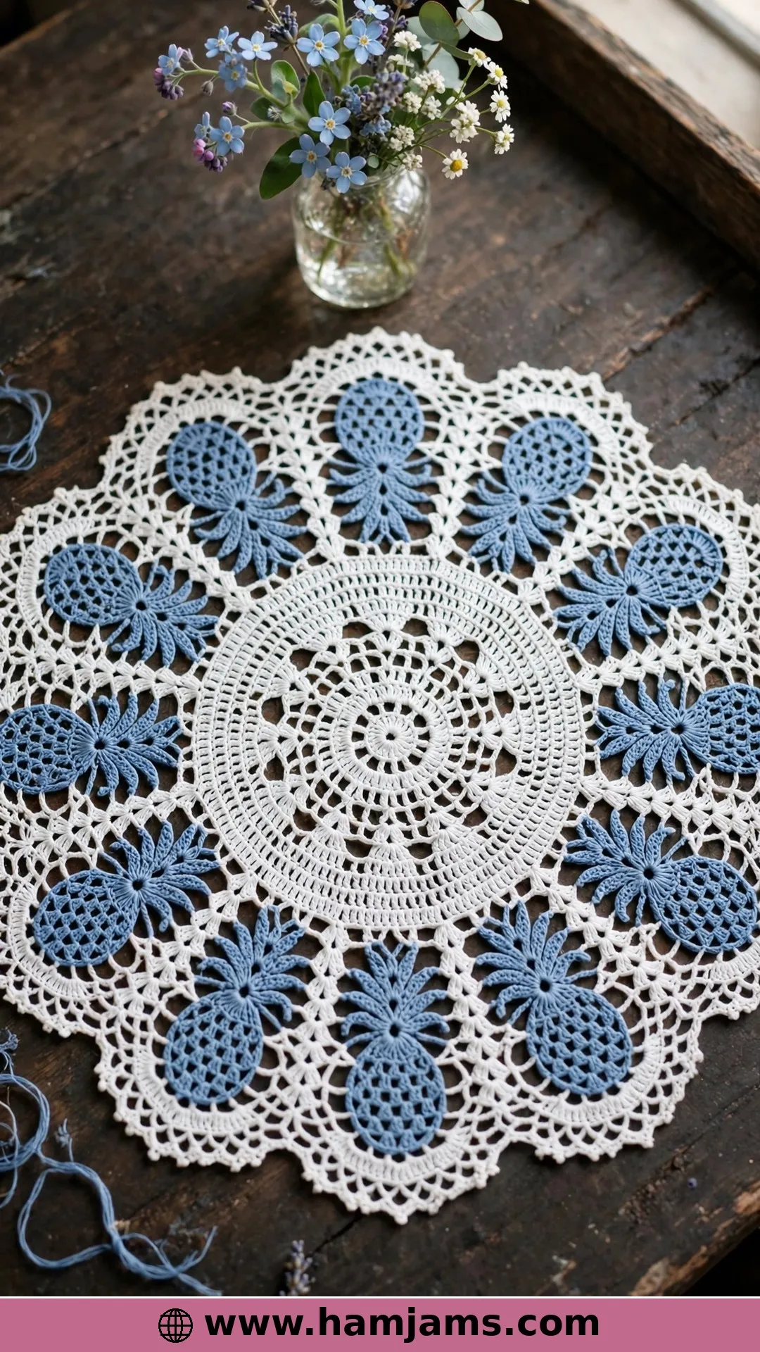 Pineapple Blossoms in Delicate Thread Lace