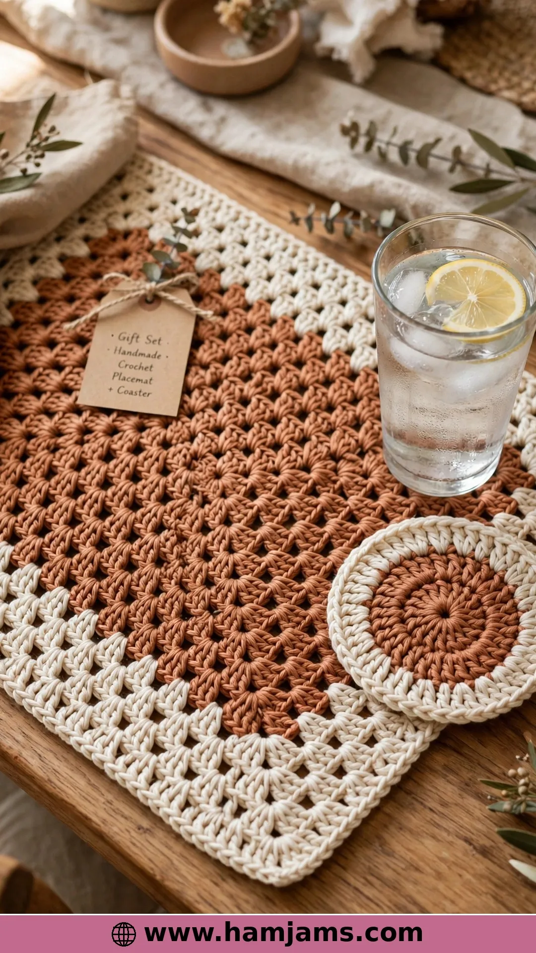A Matched Set: Placemat and Coaster Together