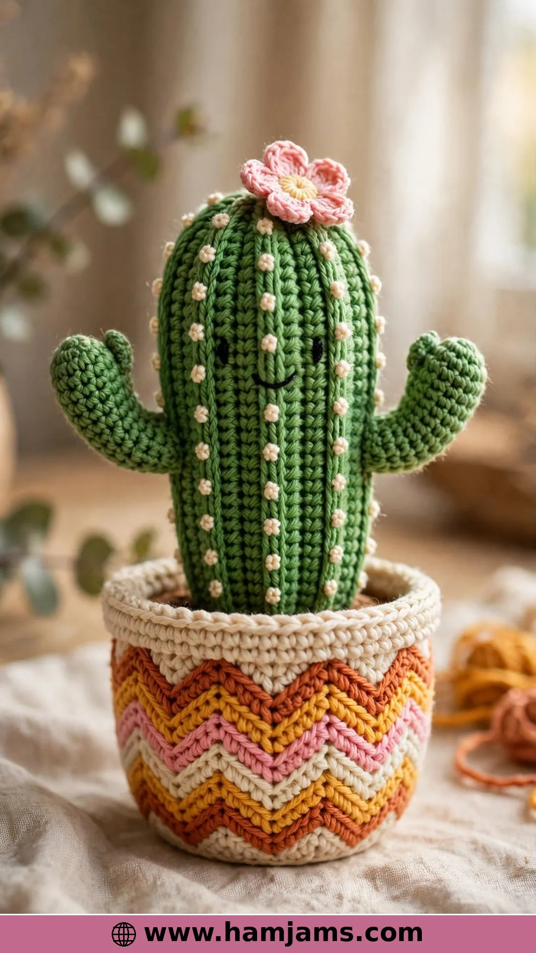 Chevron-Pot Cactus Amigurumi