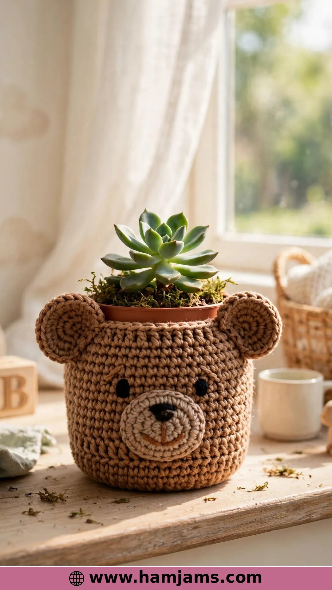 A Teddy Bear With Ears for Your Smallest Pot