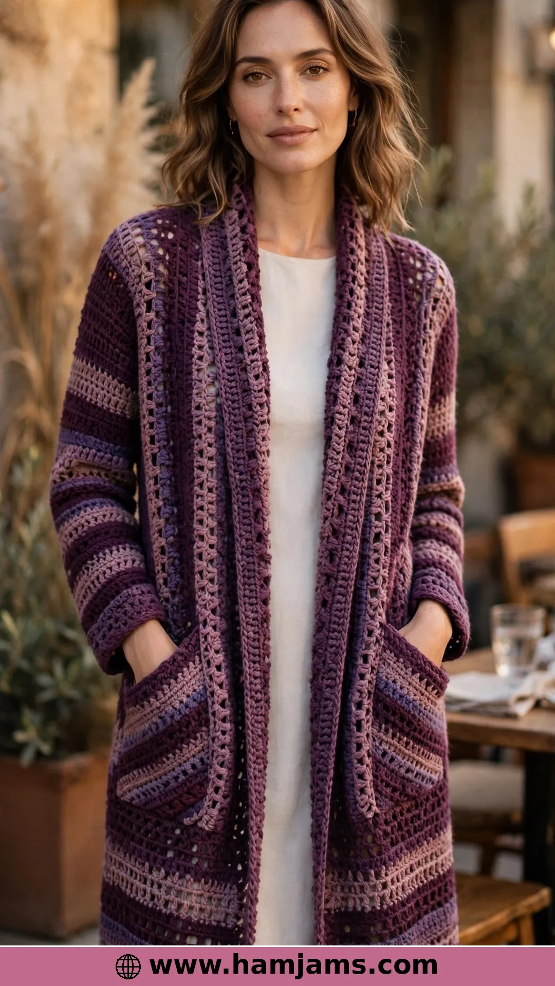 Angled Pockets on a Wearable Blanket Wrap