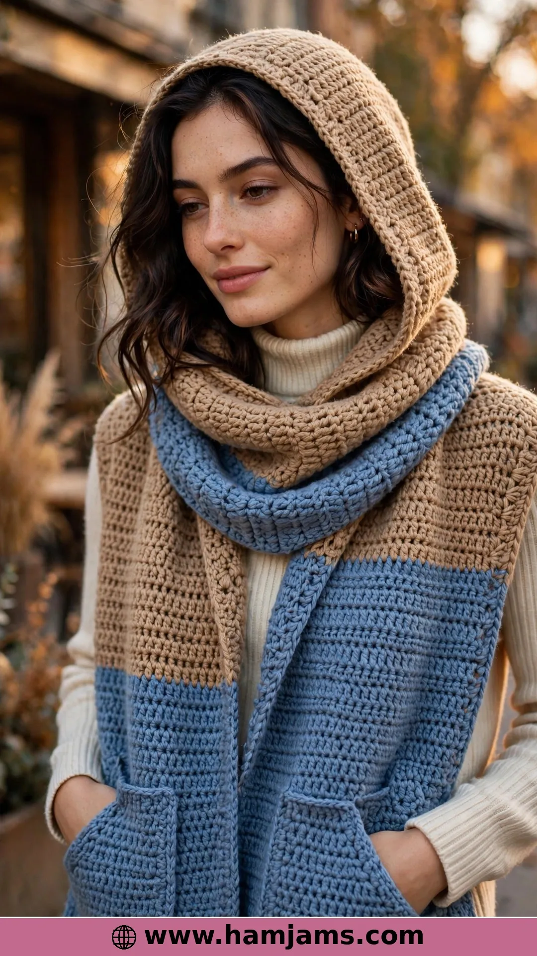 Camel Stitch Texture With the Hood Worked Straight On