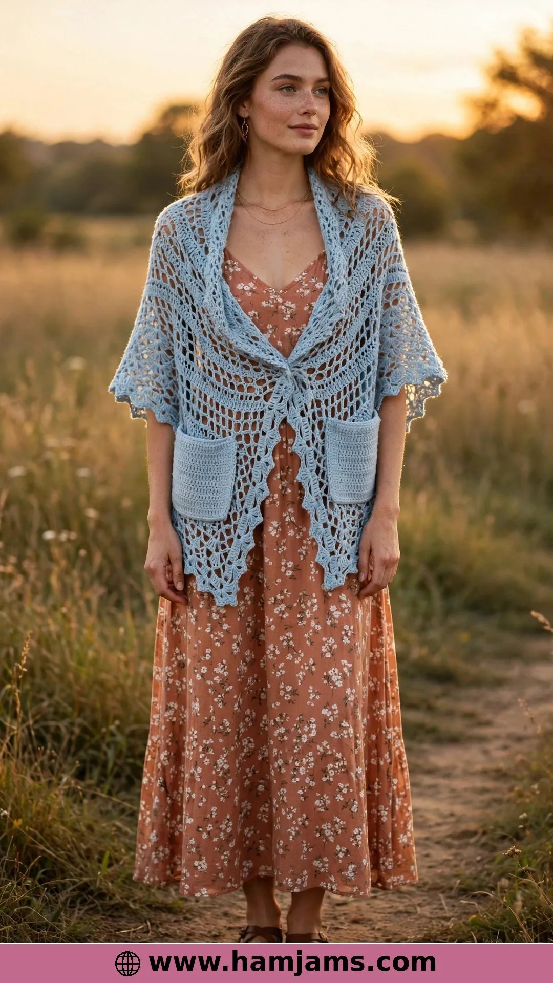 Perfectly Pretty Pocket Shawl by Selina Veronique