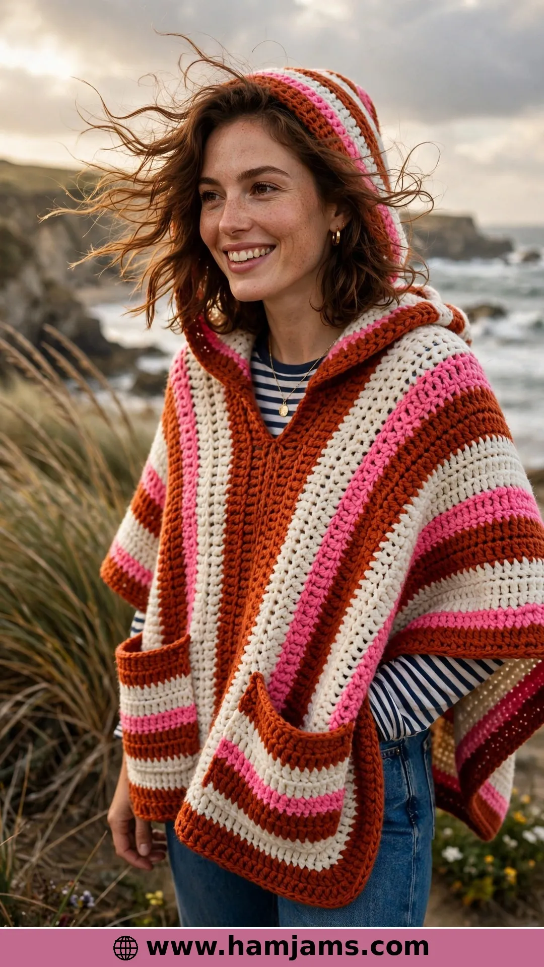 Stripes, Diagonal Mesh and an Optional Hood