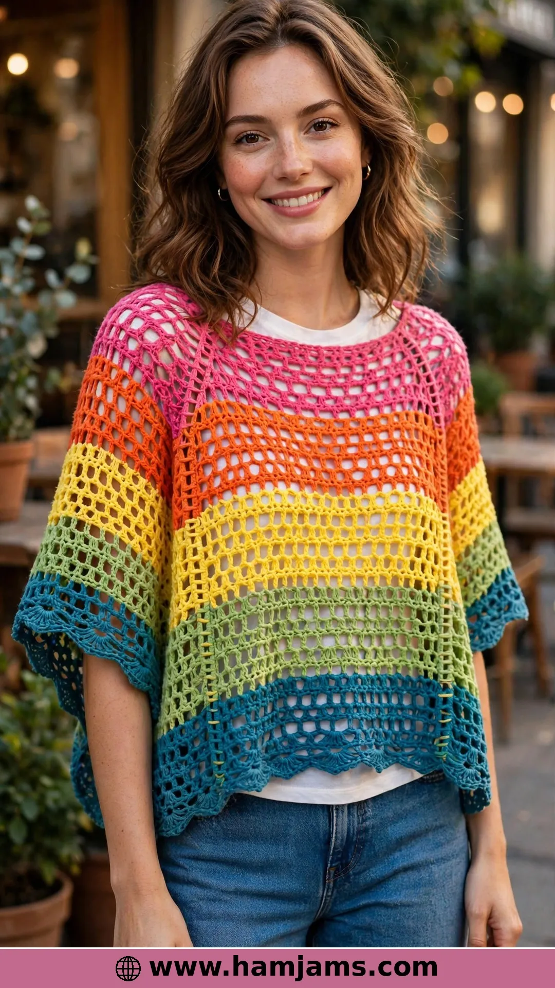 Five Colours of Lacy Stripes, Three Ways to Wear It