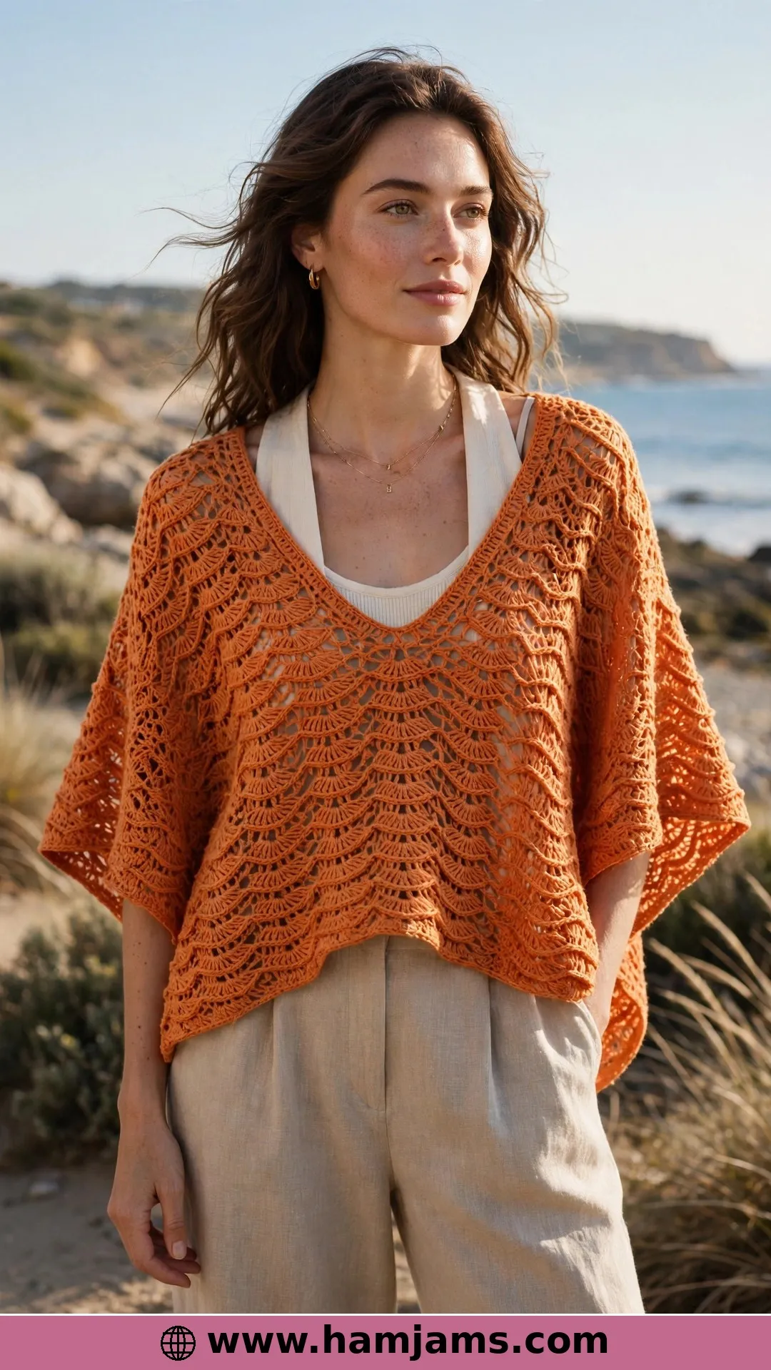 Waves and Shells in Fine Cotton, No Seams at All