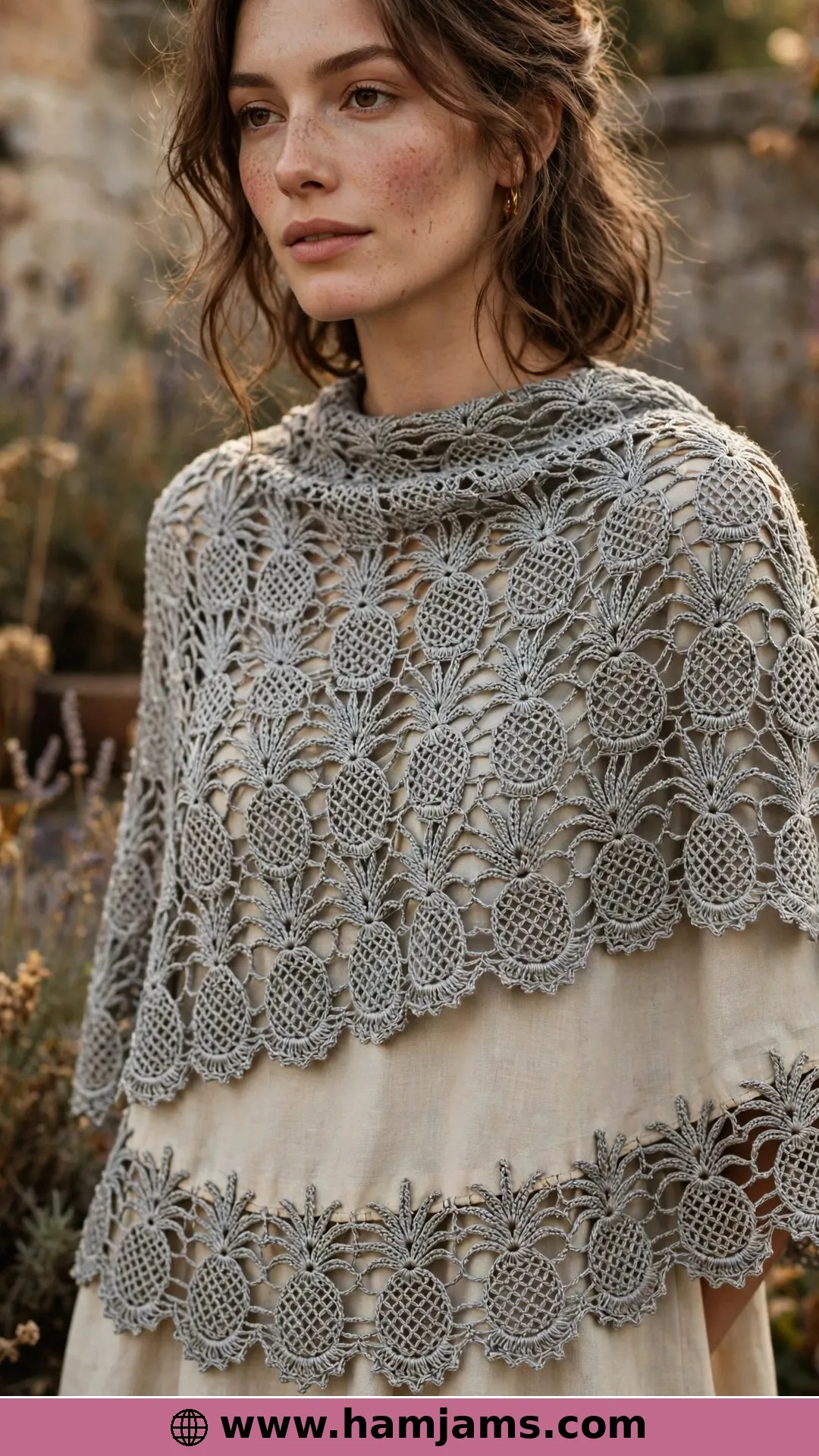 Pineapple Lace, Worked Sideways