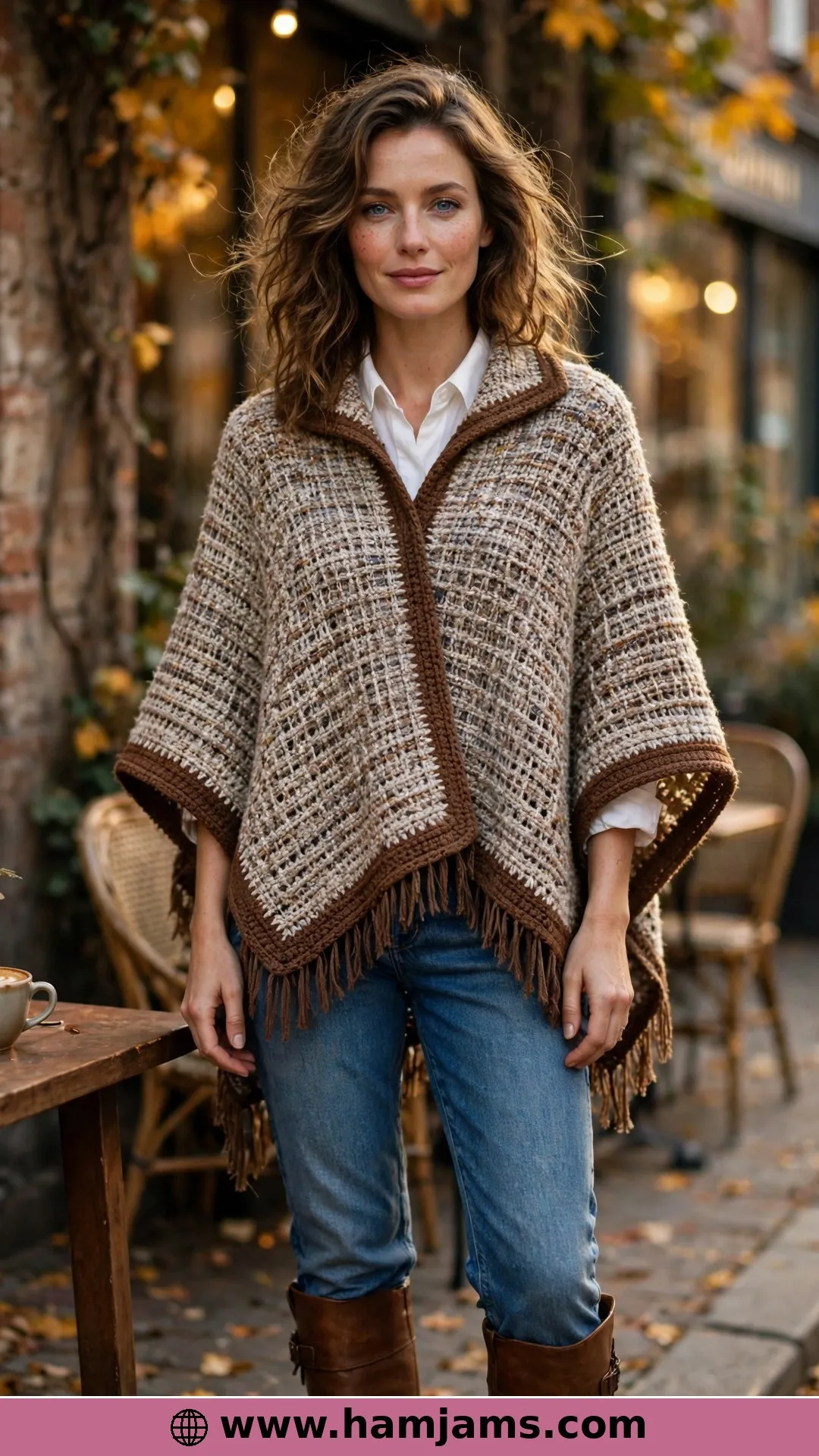 Tailored Tweed With a Walnut-Brown Trim