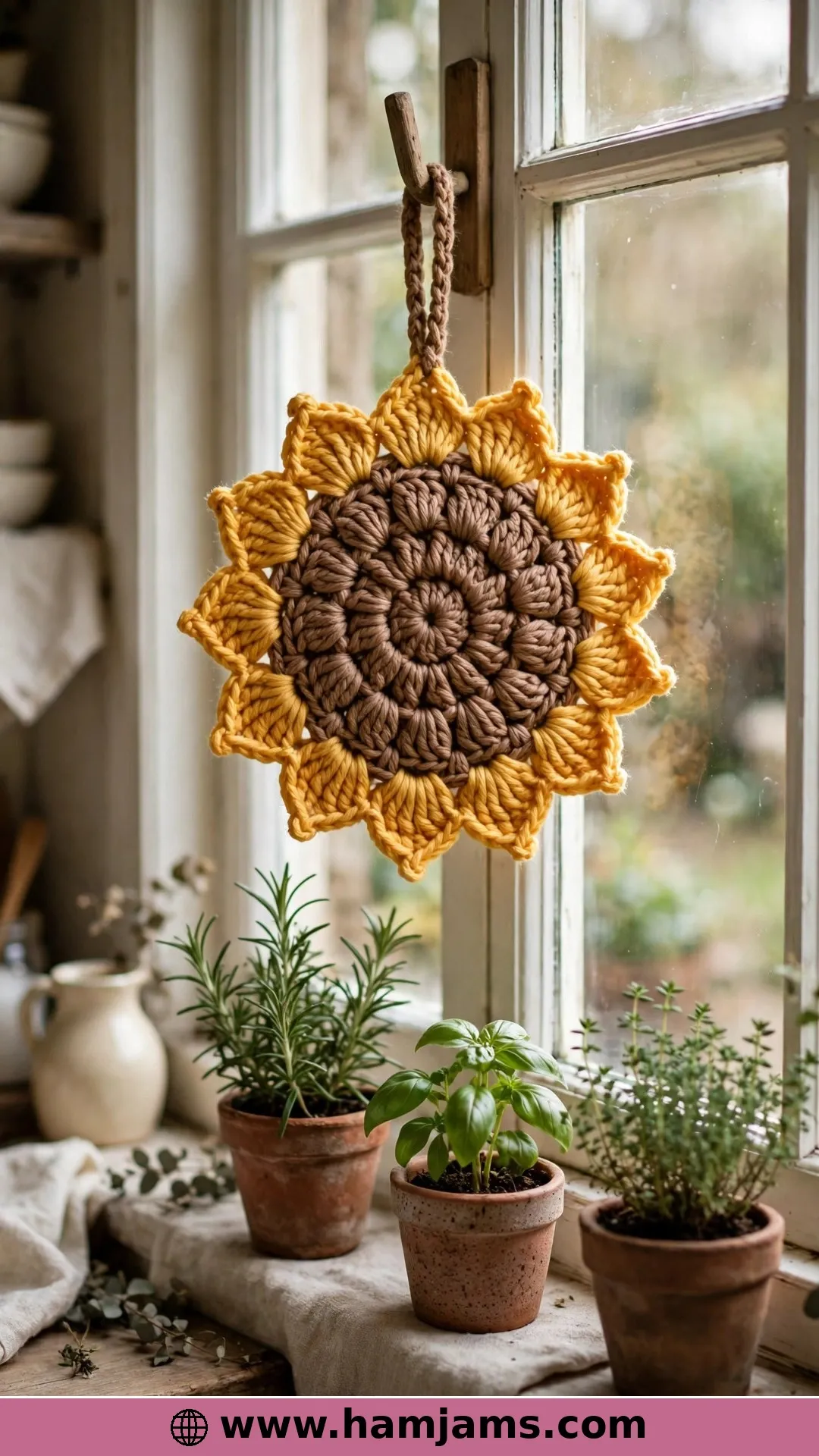 A Vintage Sunflower With a Puffy Heart