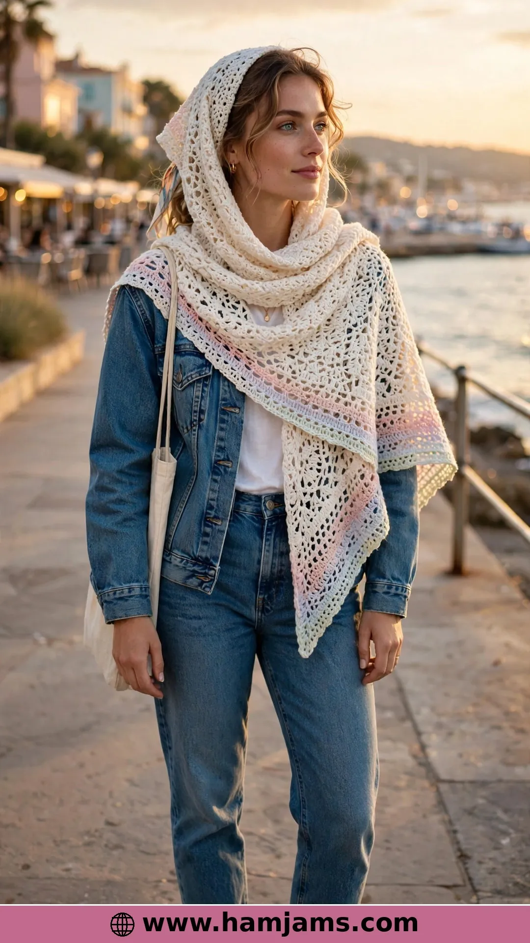 The Asymmetric Shawl with the Painted Gradient