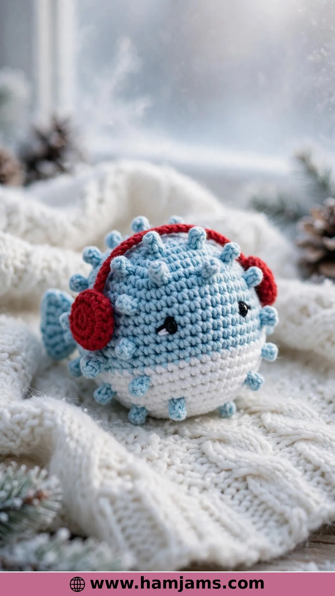 A Baby Pufferfish in Winter Earmuffs