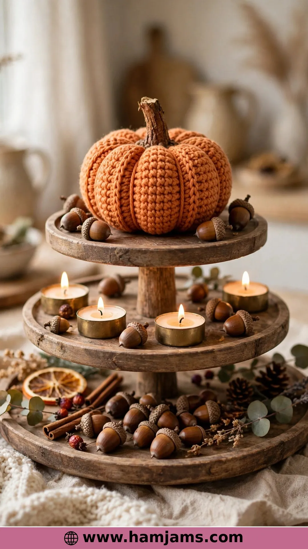 Small Farmhouse Pumpkin Worked in Rounds