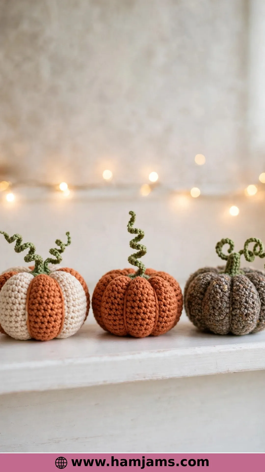 Crochet Pumpkin Trio