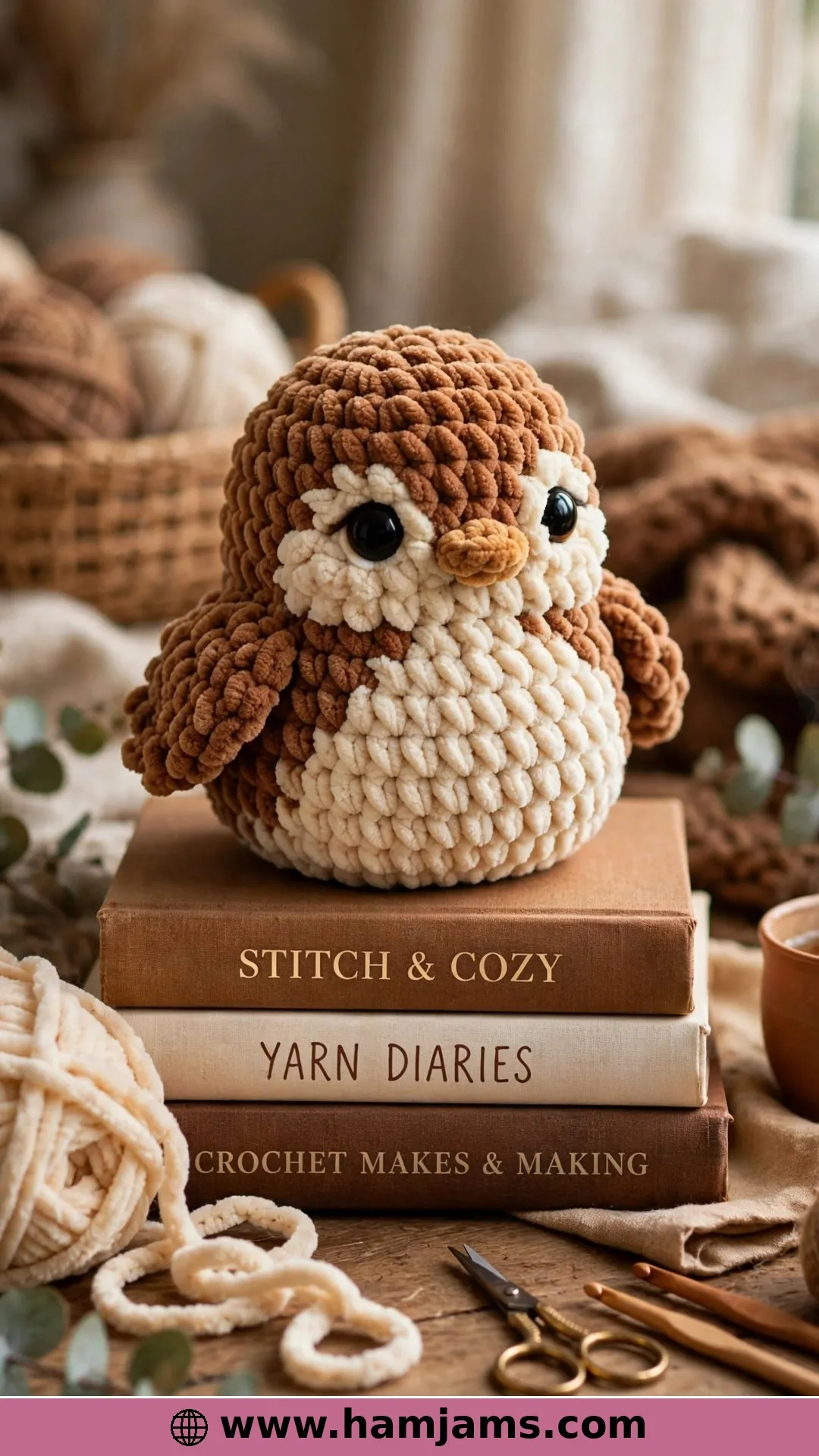 The No-Sew Silly Bird in Warm Quail Colours