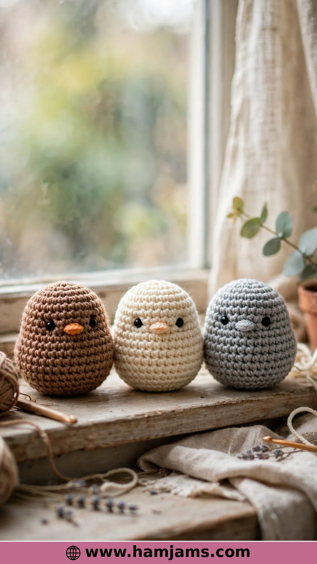 A Trio of Spring Birds in Soft Quail Tones