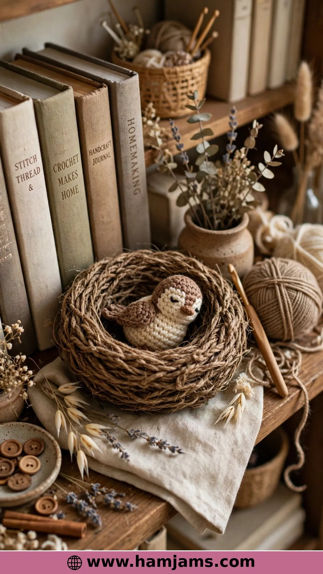 A Cosy Bird Nest with Its Little Bird