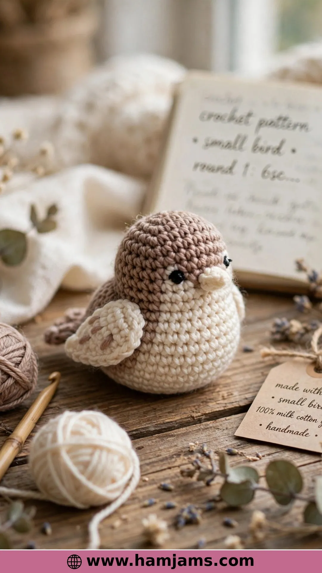 A Sweet Little Bird in Milk Cotton