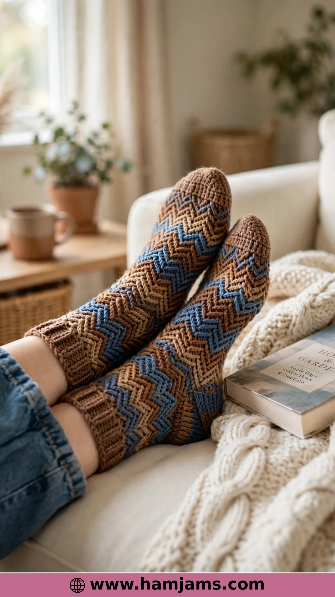 The Herringbone Socks with the Short-Row Heel
