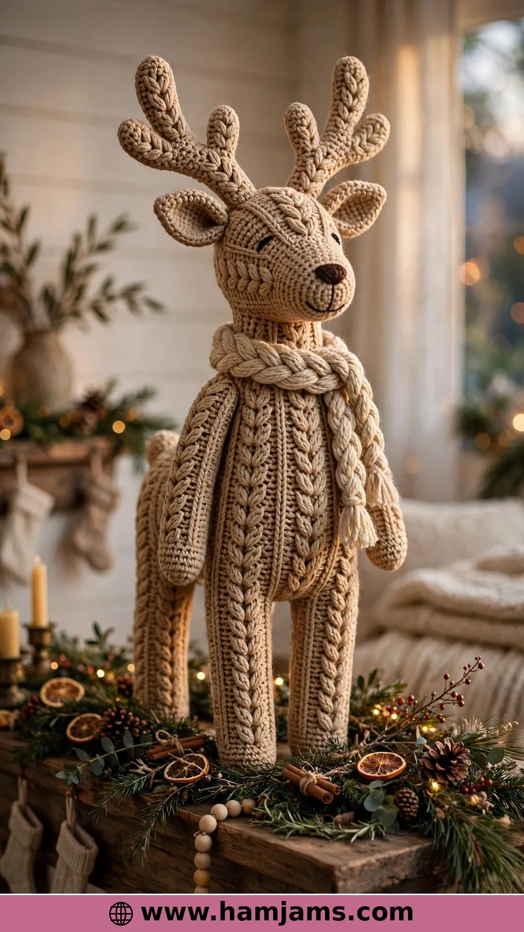 Texture for Days: The Wheat Stitch Reindeer