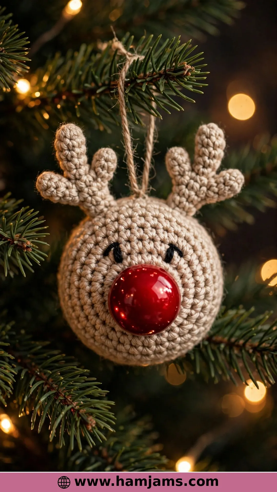 A Tiny Red-Nosed Face for the Tree