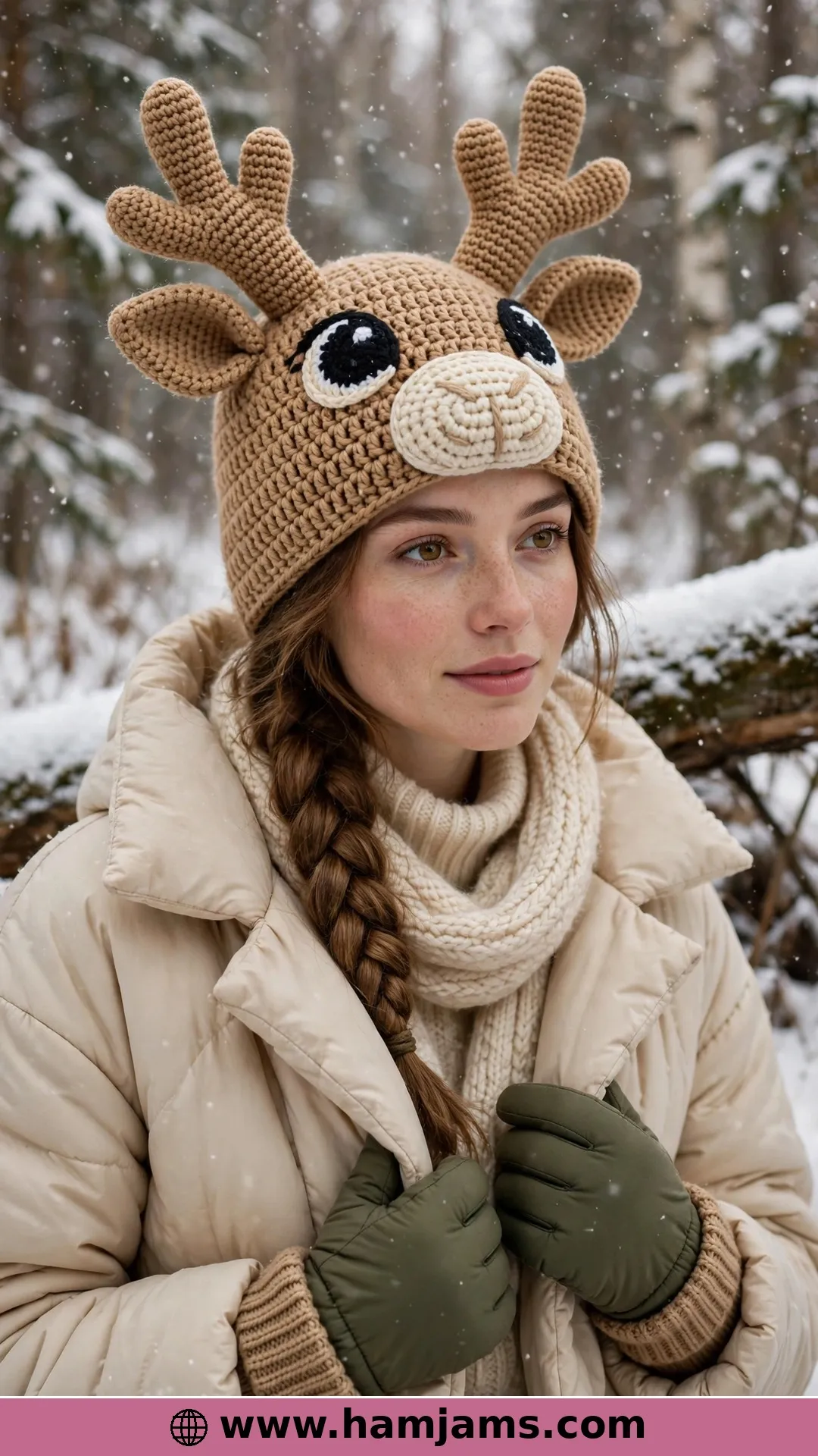 The All-Crochet Deer Hat in Six Sizes