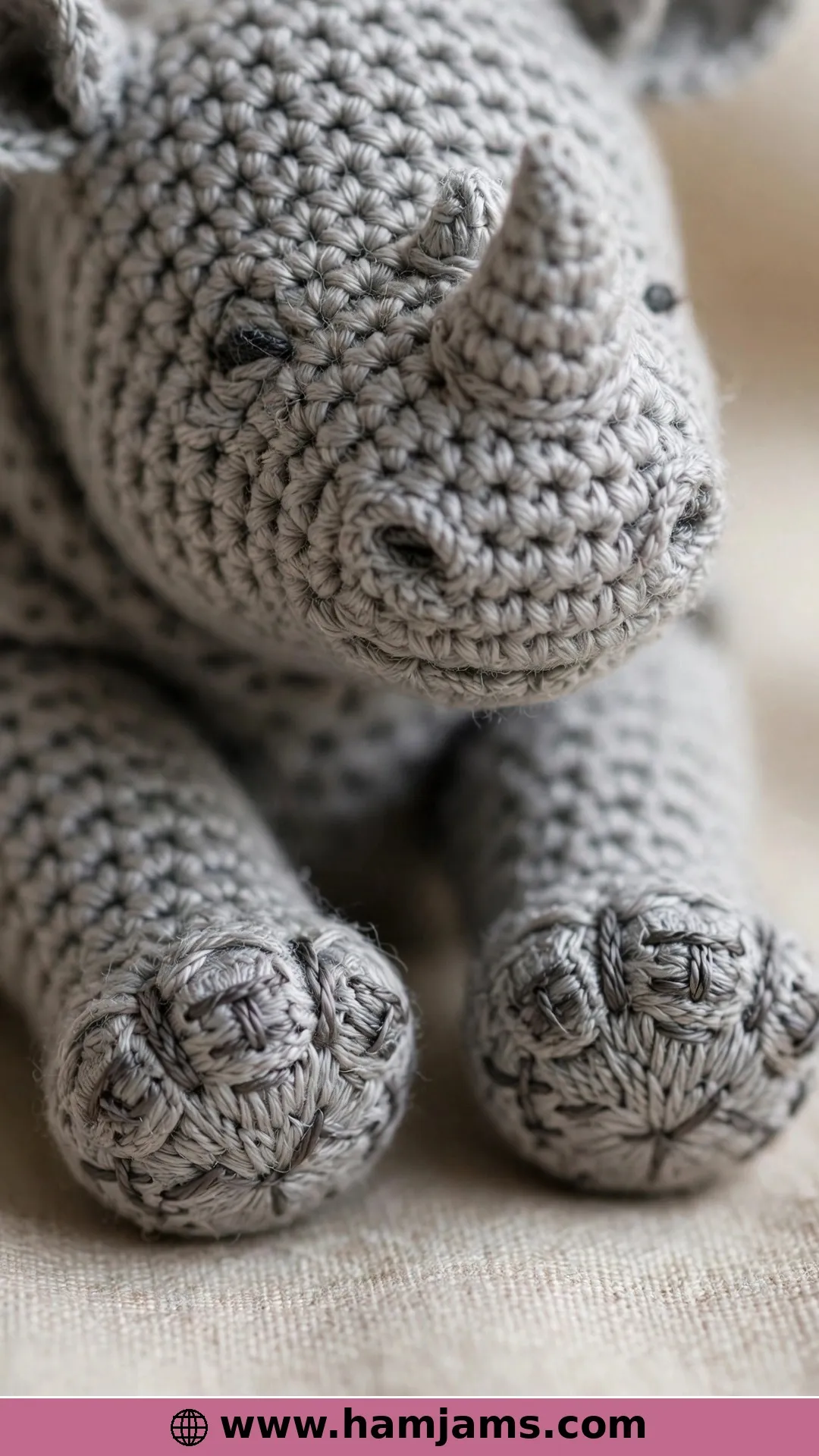Neat Little Rhino in Fine Cotton