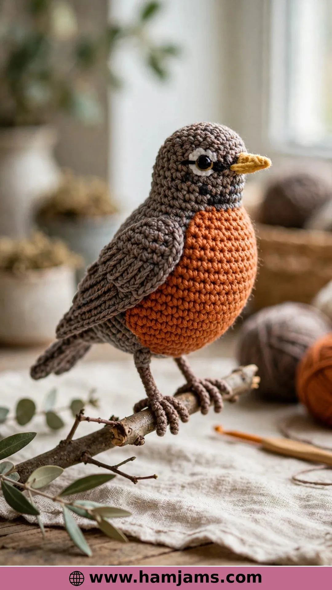 A Realistic American Robin From Furls