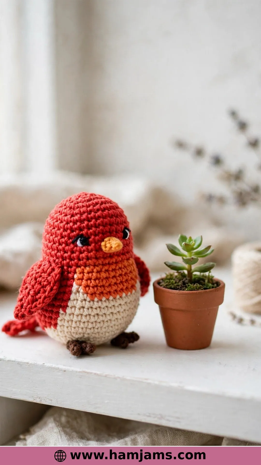 A Sweet Red Robin With Step Photos