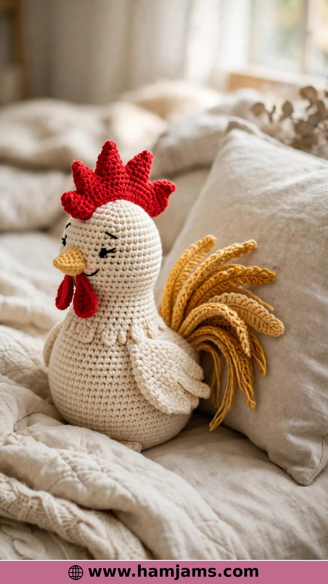 A Soft and Simple Rooster to Cuddle
