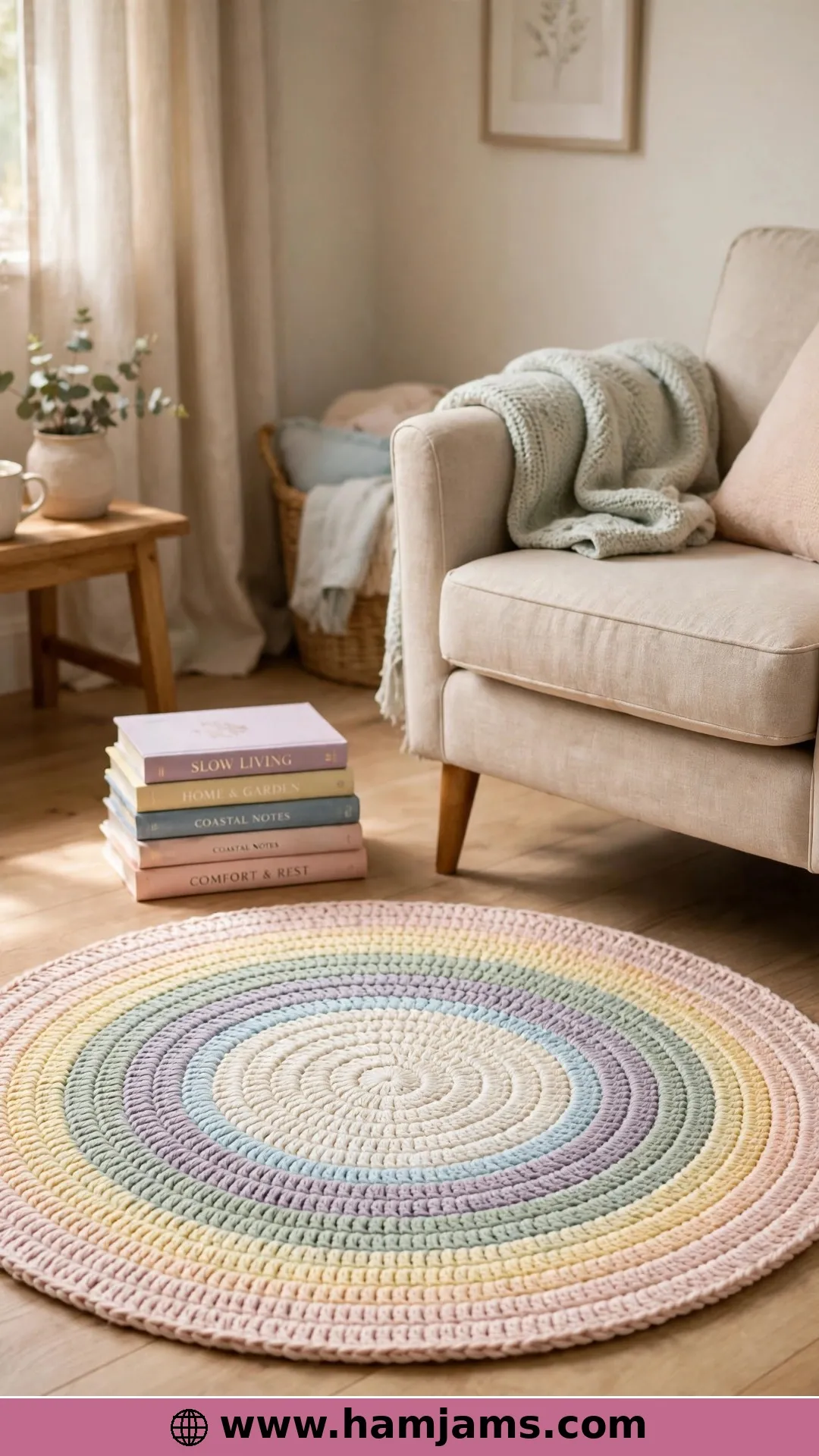 Colour-Blocked Rounds in Soft T-Shirt Yarn