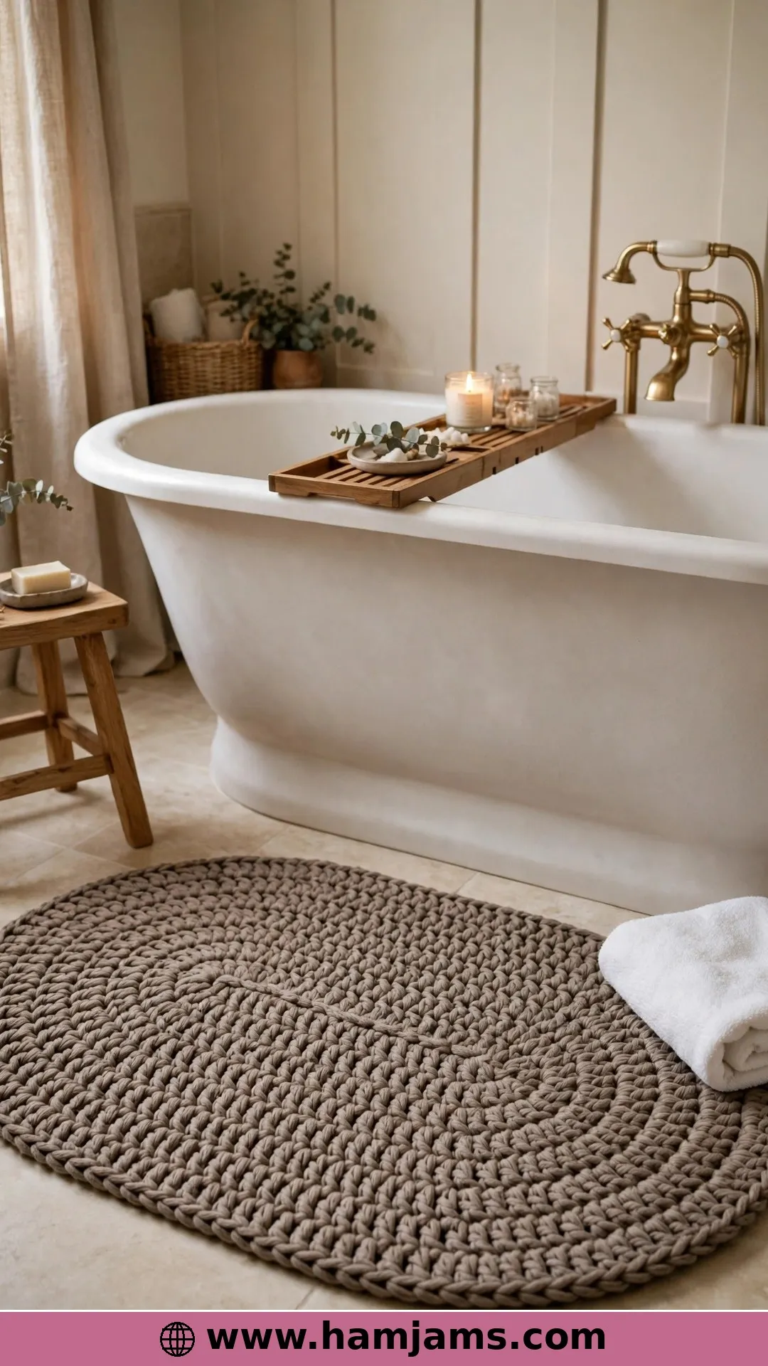 An Oval in Super-Chunky Taupe