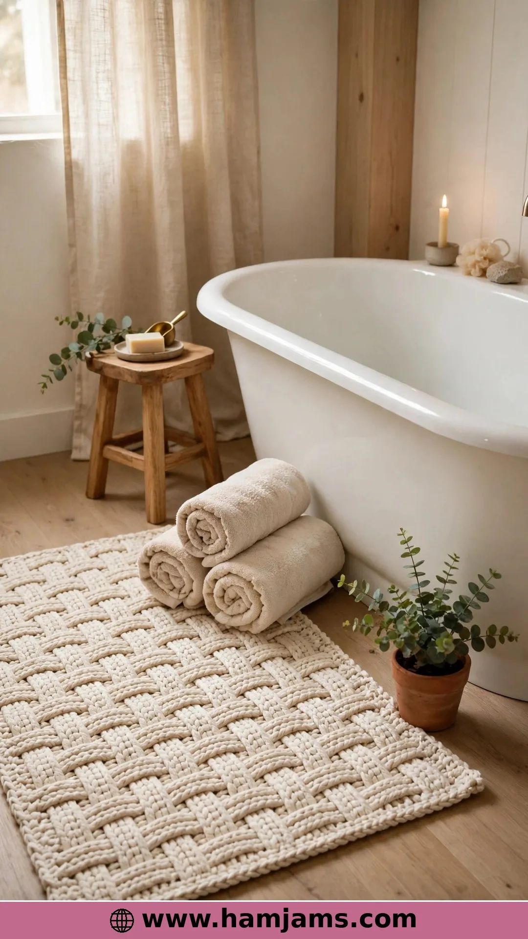 Basketweave Texture, Bath Mat or Big Rug