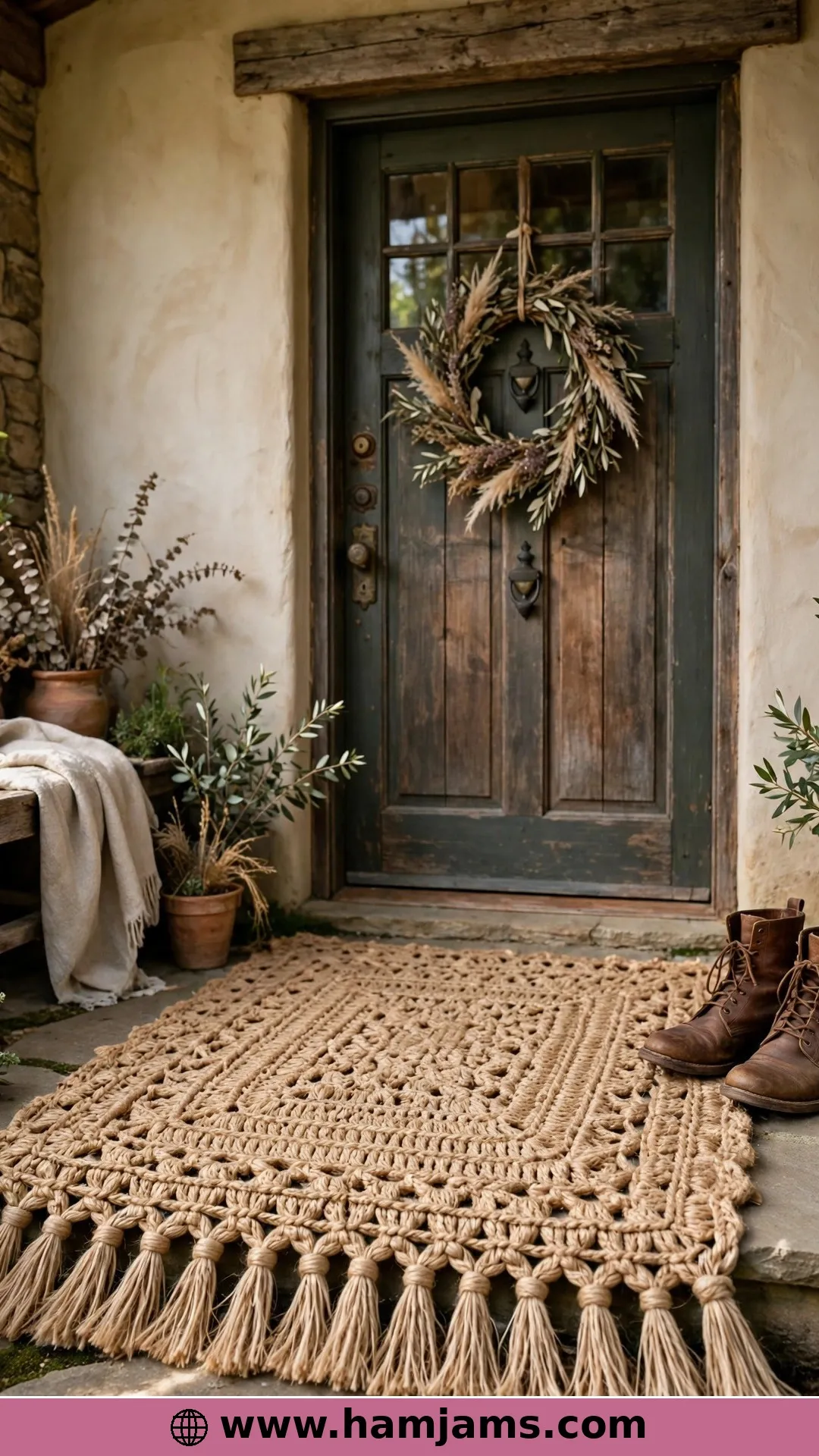 Rustic Jute With a Mini Puff Stitch