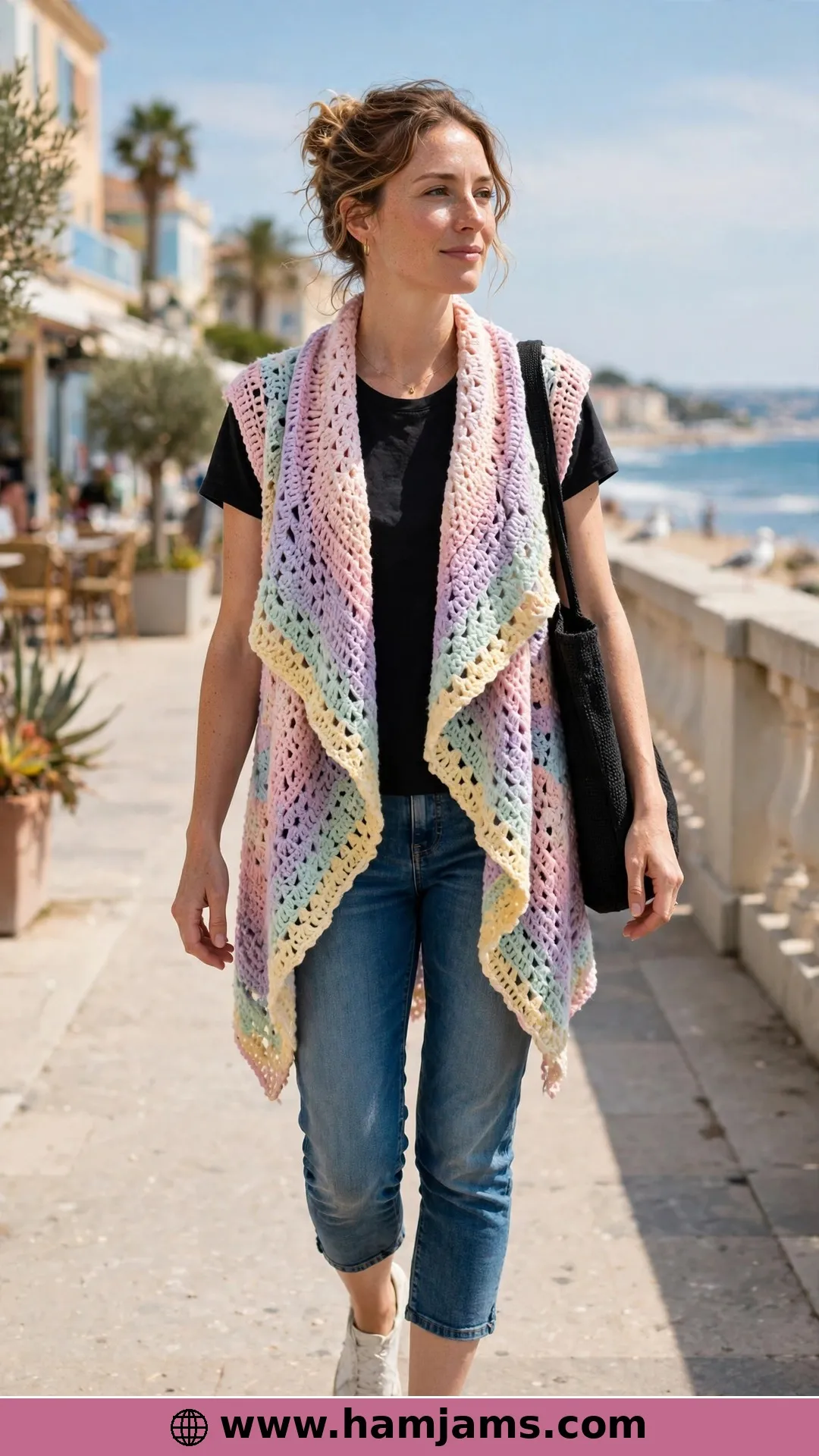 The Self-Striping Waterfall Vest