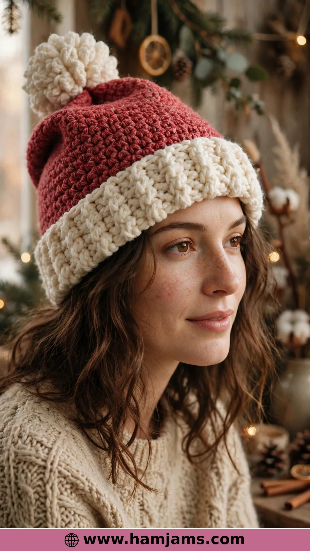 A Puff-Stitch Band and a Puff-Stitch Pom