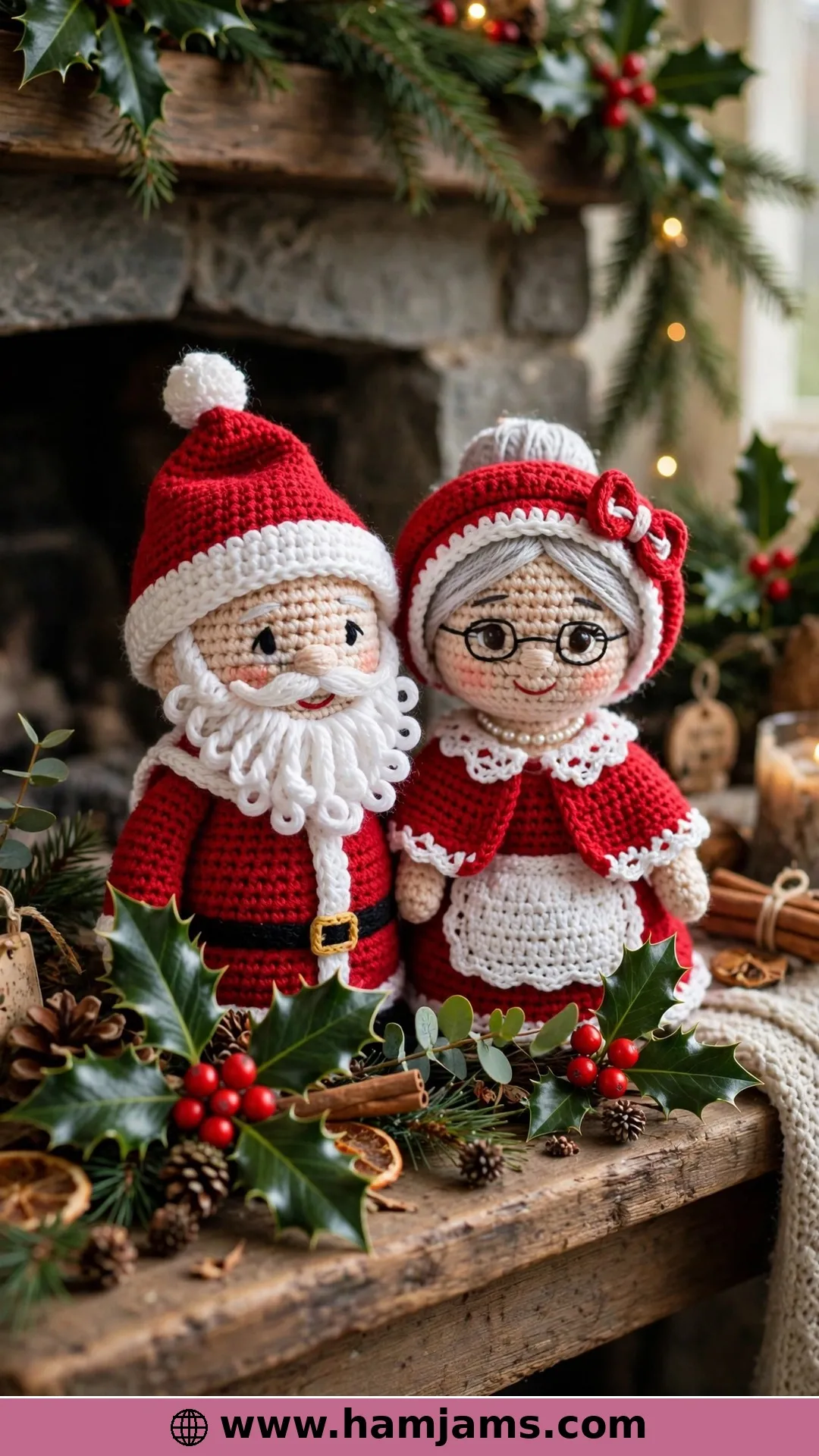 A Mr and Mrs Santa, Made as a Pair