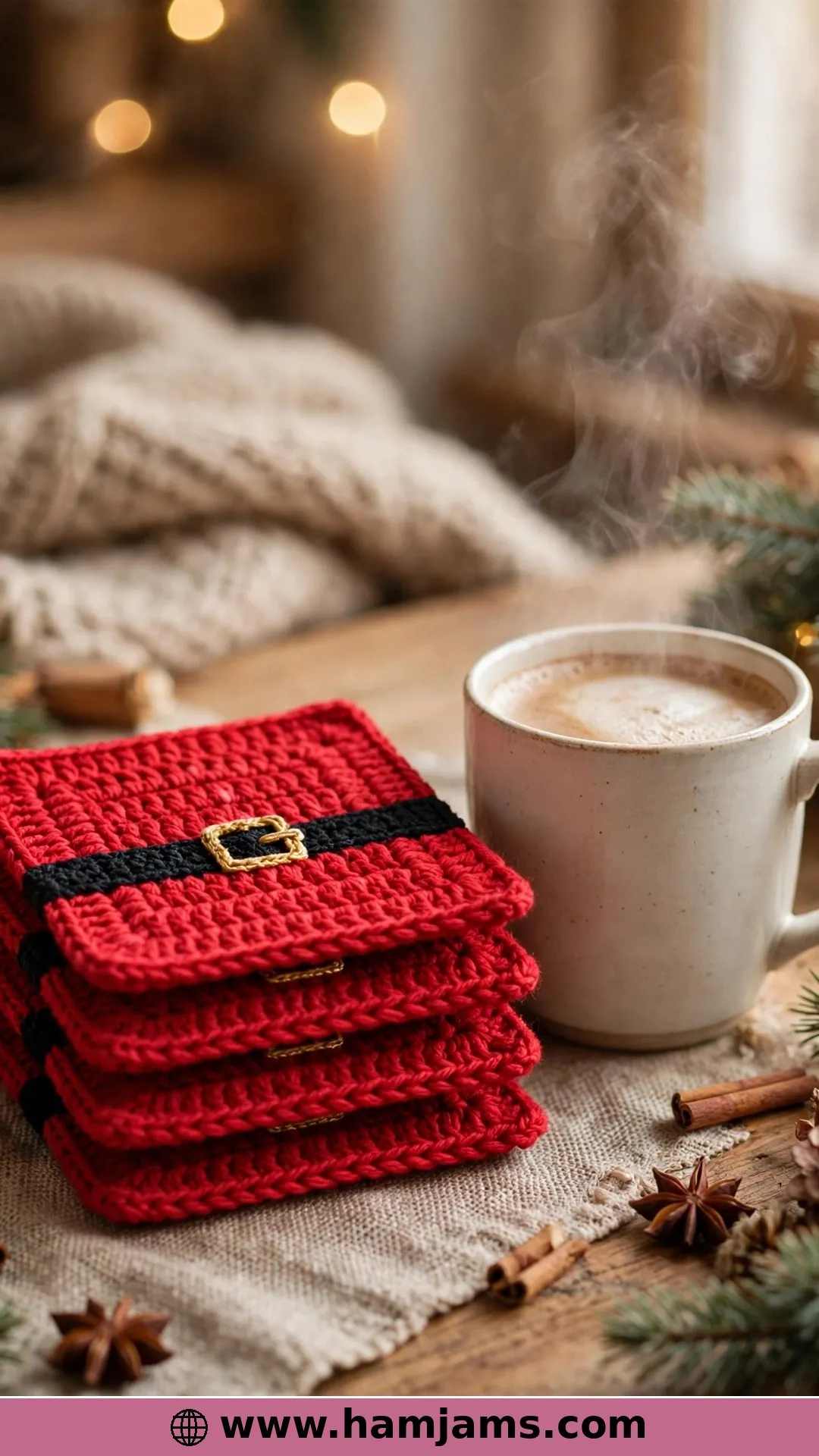 The Double-Thick Santa Suit Coasters