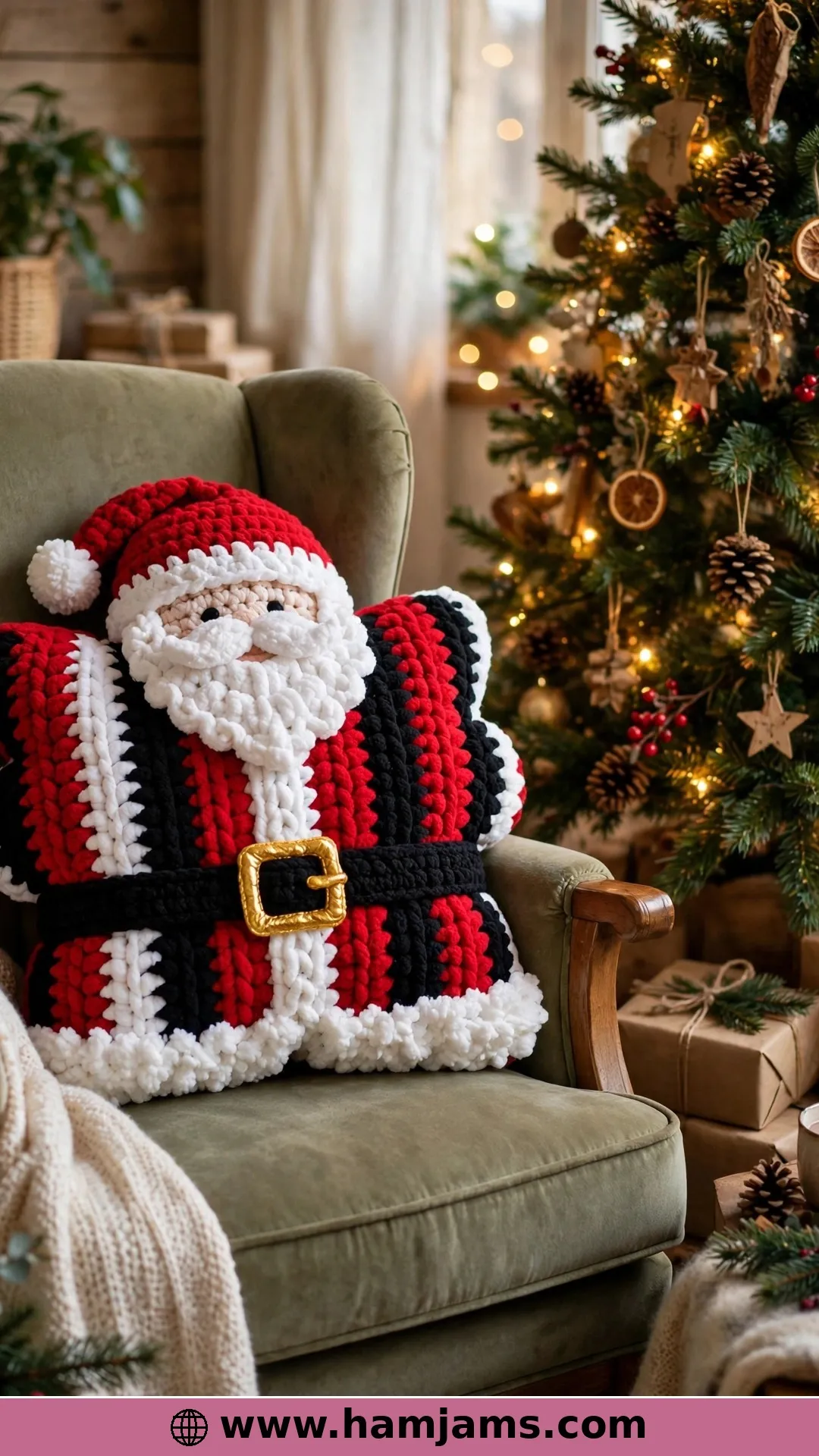 The Chunky Santa Pillow Sham You Can Slip Off