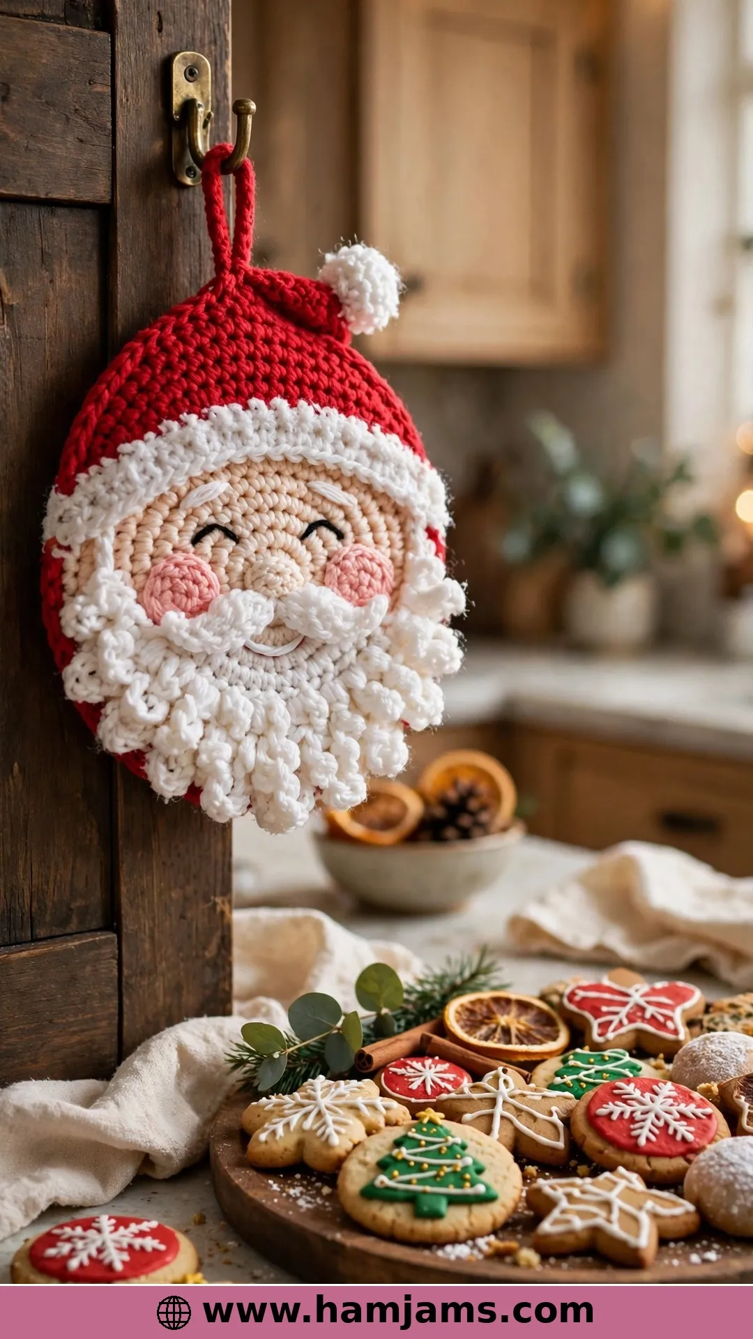 The Santa Face Potholder for Christmas Cooking
