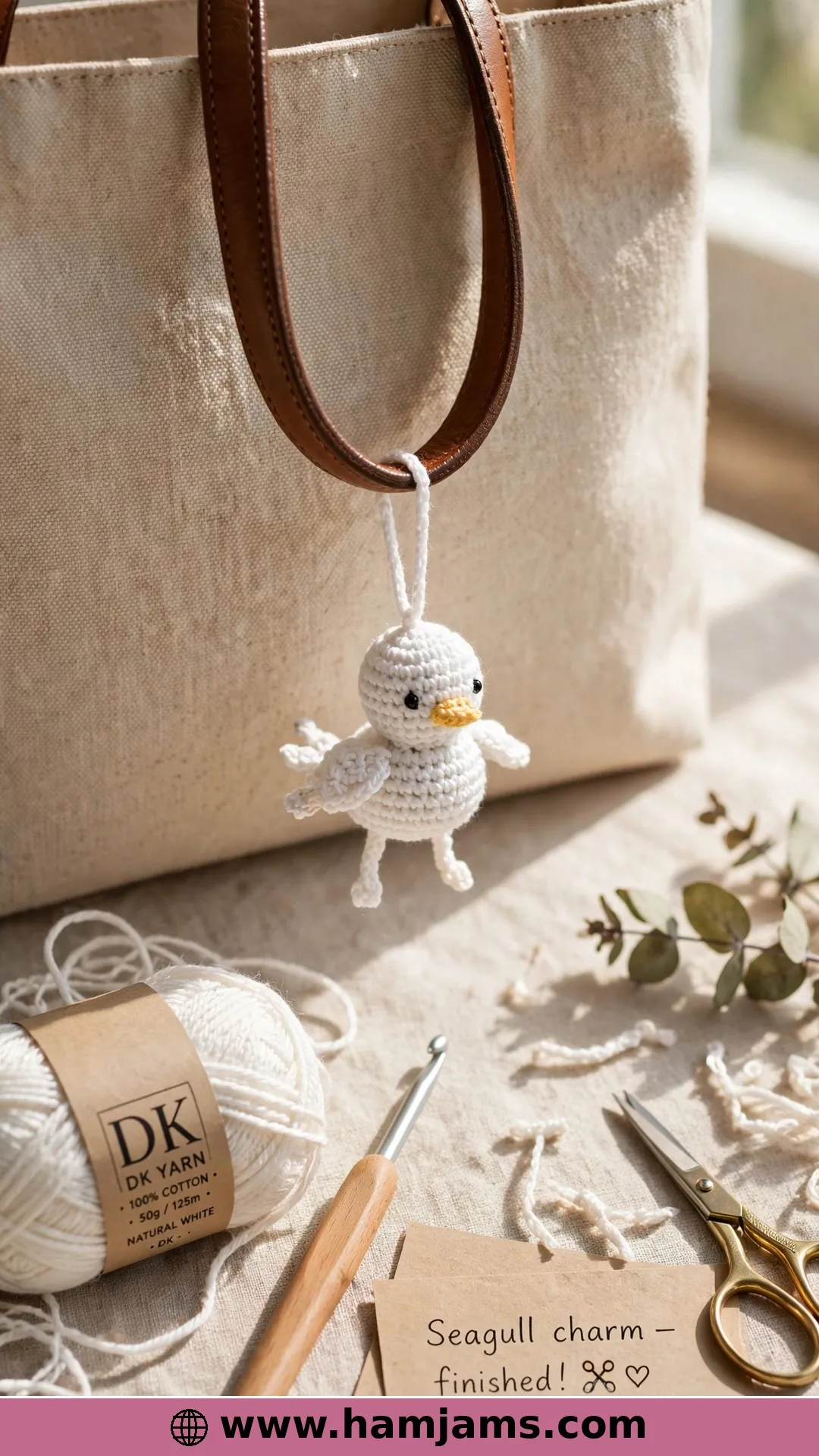 A Little Seagull for Bags, Mobiles and Ornaments
